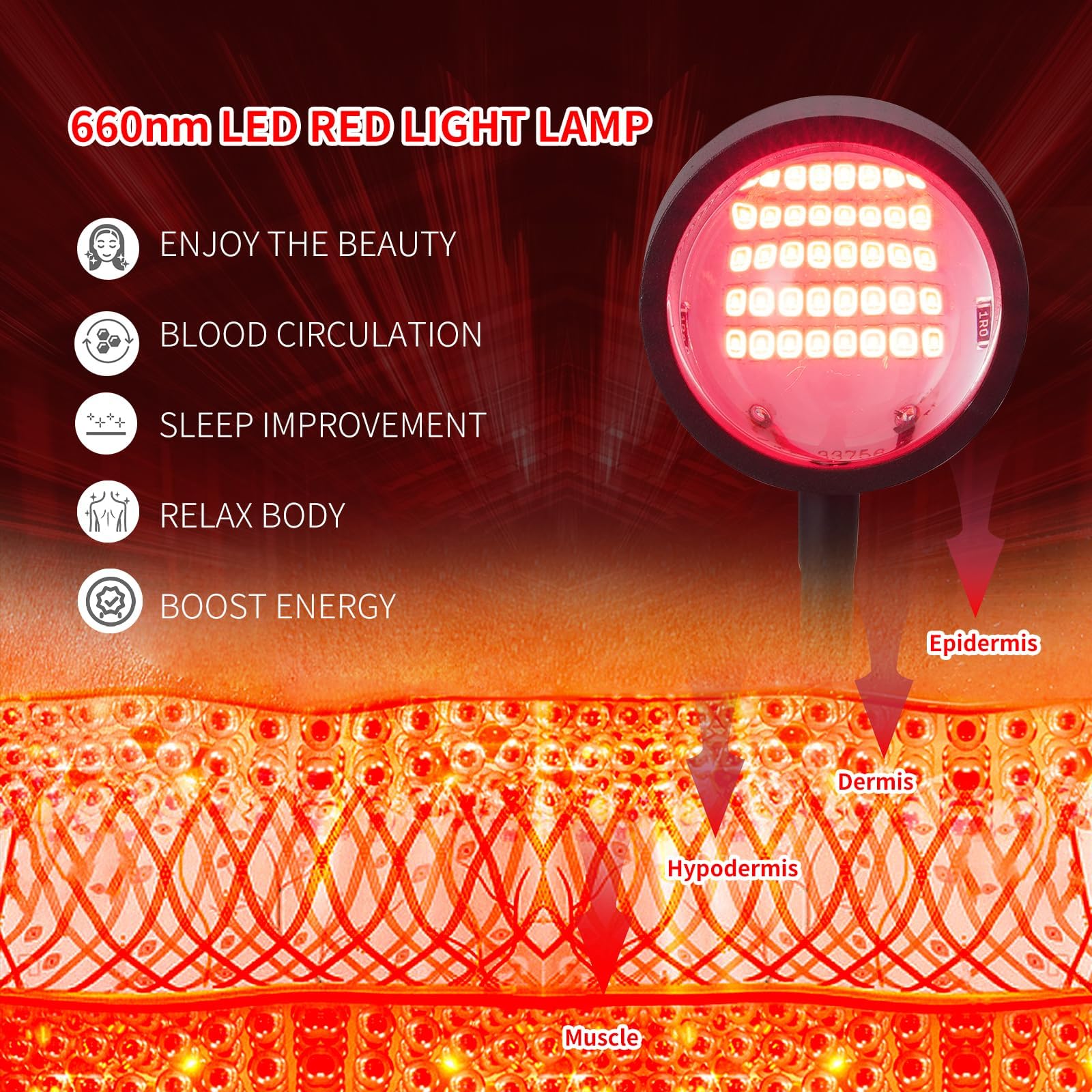 WTINTELL Red Light Therapy for Face, 660nm LED Red Light Therapy Light with Clip, Suitable WTINTELL buy supplements canada