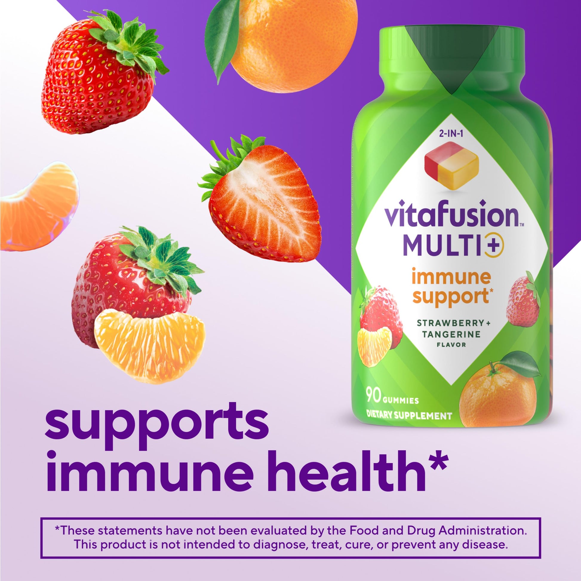 Vitafusion Multi+ Immune Support* – 2-in-1 Benefits & Flavors – Adult Gummy Vitamins with Vitamin C, Zinc Vitafusion buy supplements canada