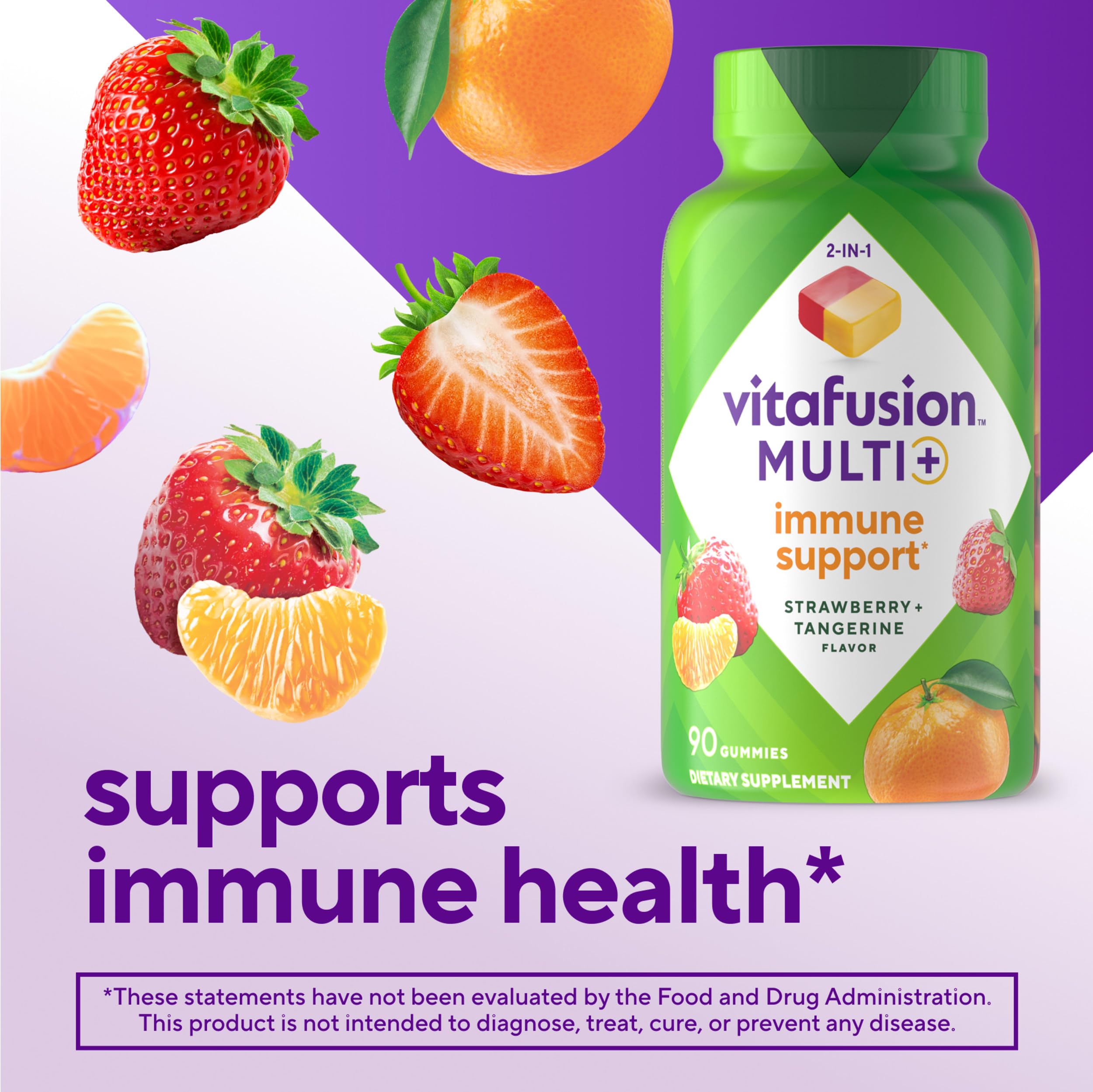 Vitafusion Multi+ Immune Support* – 2-in-1 Benefits & Flavors – Adult Gummy Vitamins with Vitamin C, Zinc Vitafusion buy supplements canada