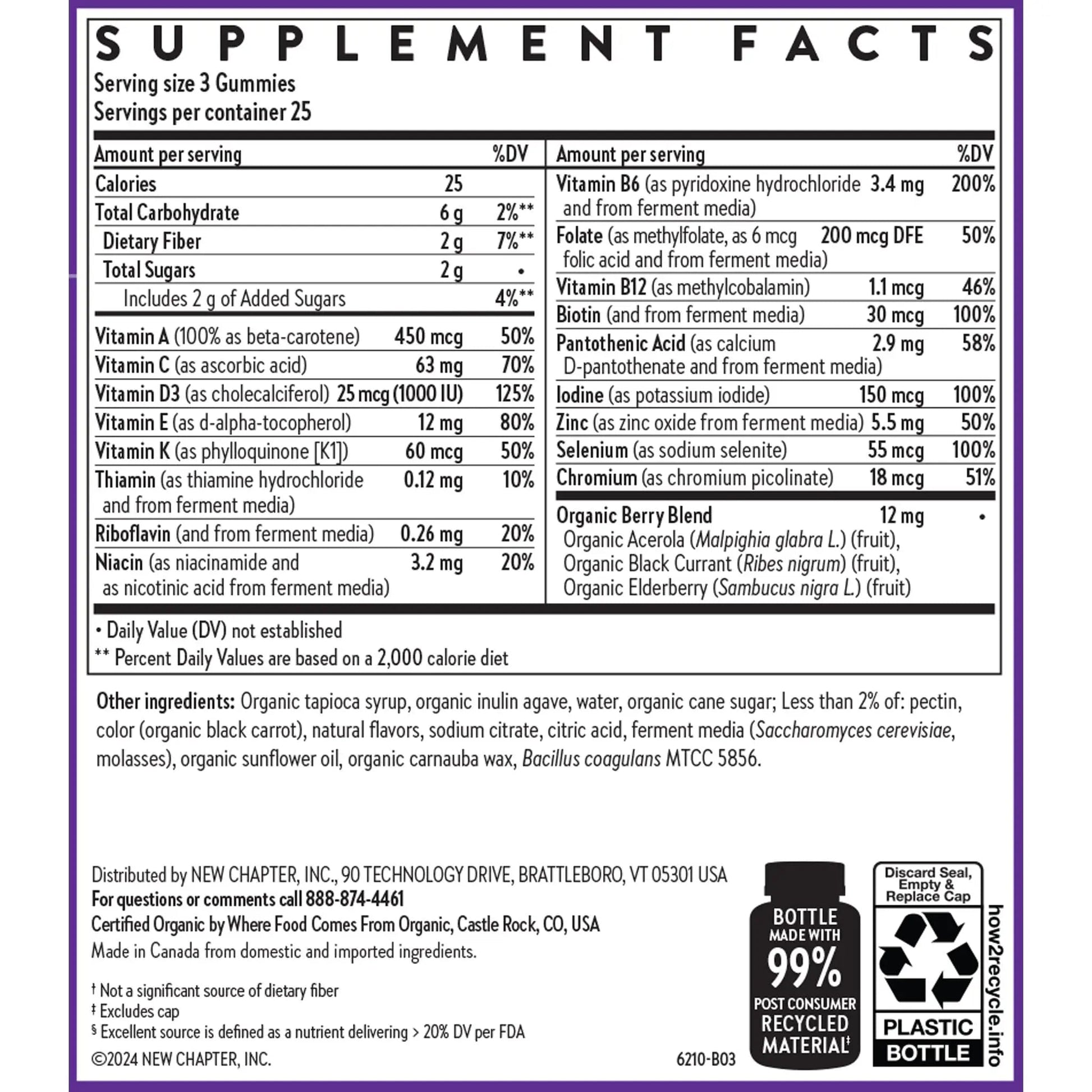 New Chapter Men’s Multivitamin Gummies, 57% Less Sugar, Men’s Gummy Vitamins with Vitamin C, D3 & Zinc New Chapter buy supplements canada