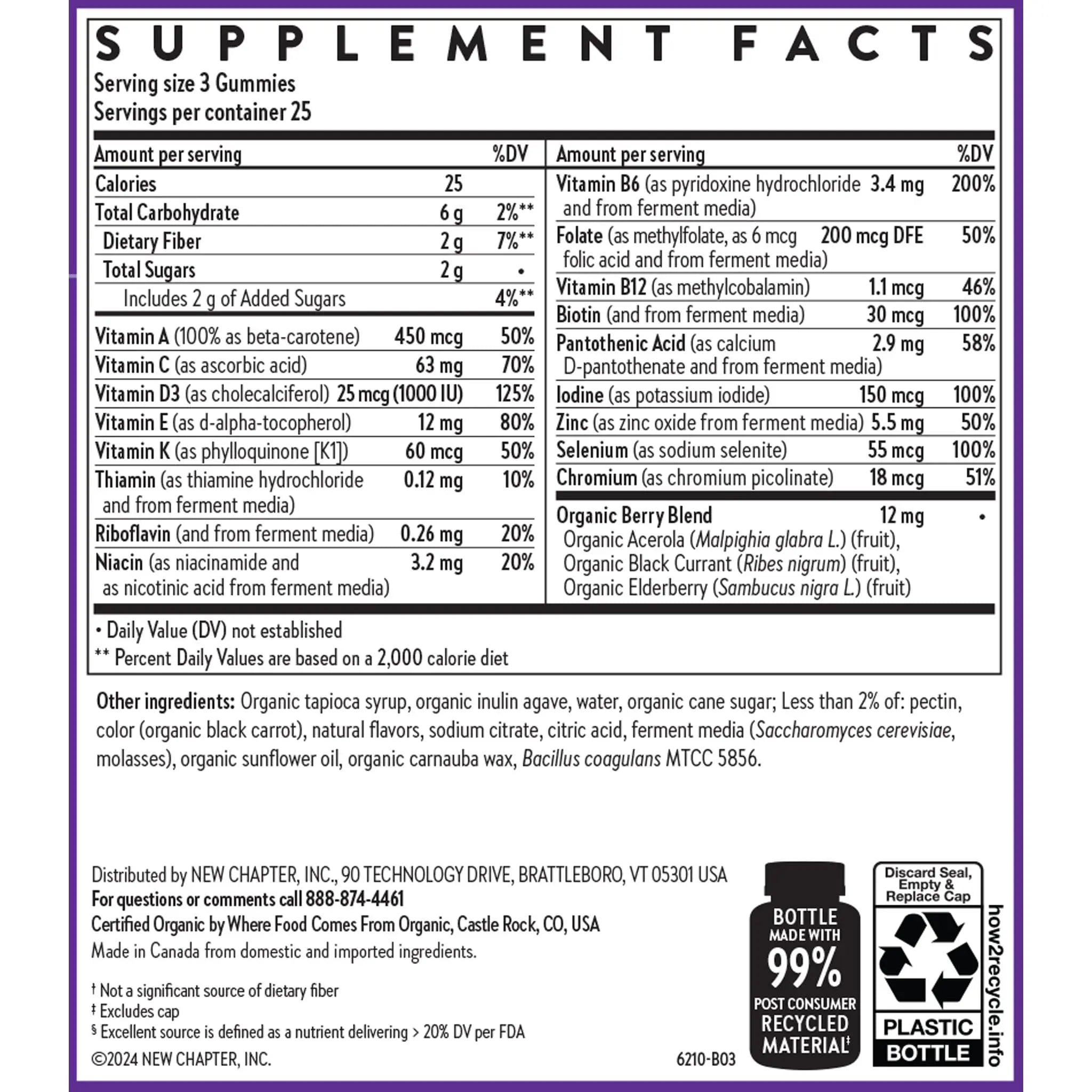 New Chapter Men’s Multivitamin Gummies, 57% Less Sugar, Men’s Gummy Vitamins with Vitamin C, D3 & Zinc New Chapter buy supplements canada