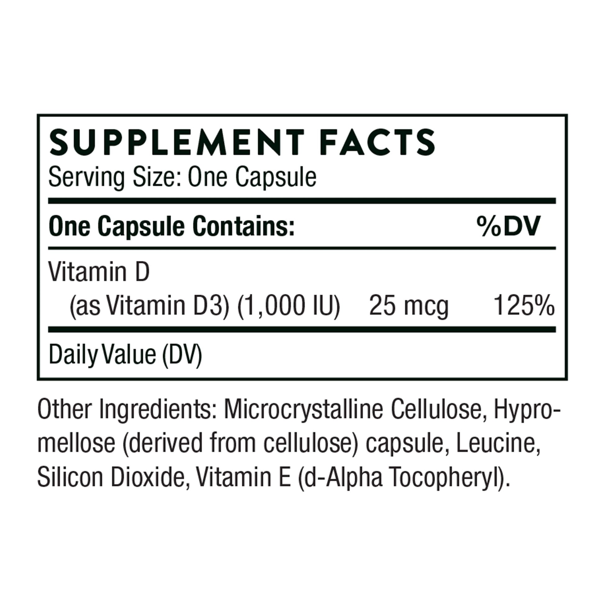 THORNE Vitamin D-1000 - Vitamin D3 Supplement - 1,000 IU - Support Healthy Bones THORNE buy supplements canada