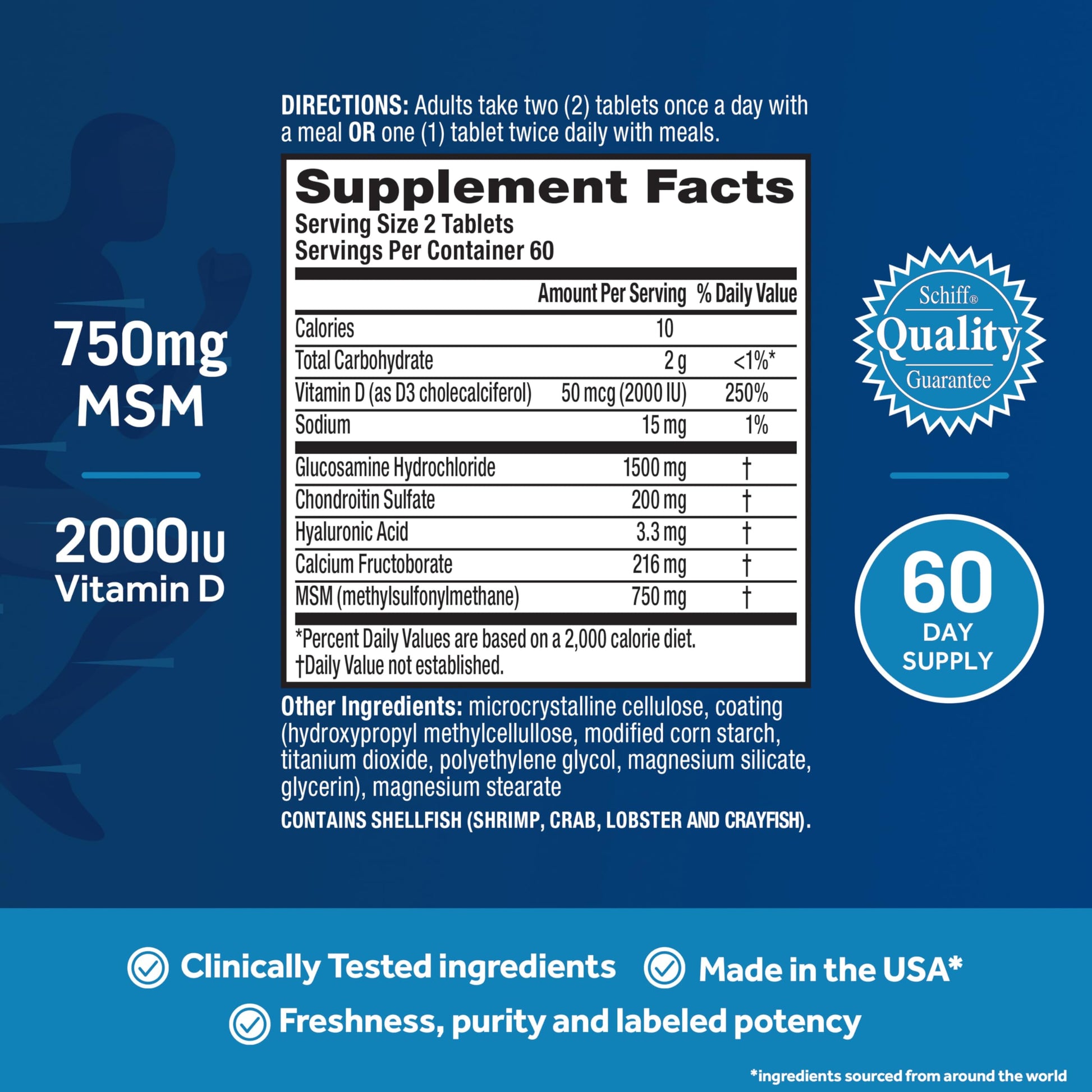 Move Free Advanced Glucosamine Chondroitin MSM + Vitamin D3 Joint Support Supplement, Supports Mobility Comfort Strength Flexibility & Bone + Immune Health - 120 Tablets (40 servings)* Move Free buy supplements canada