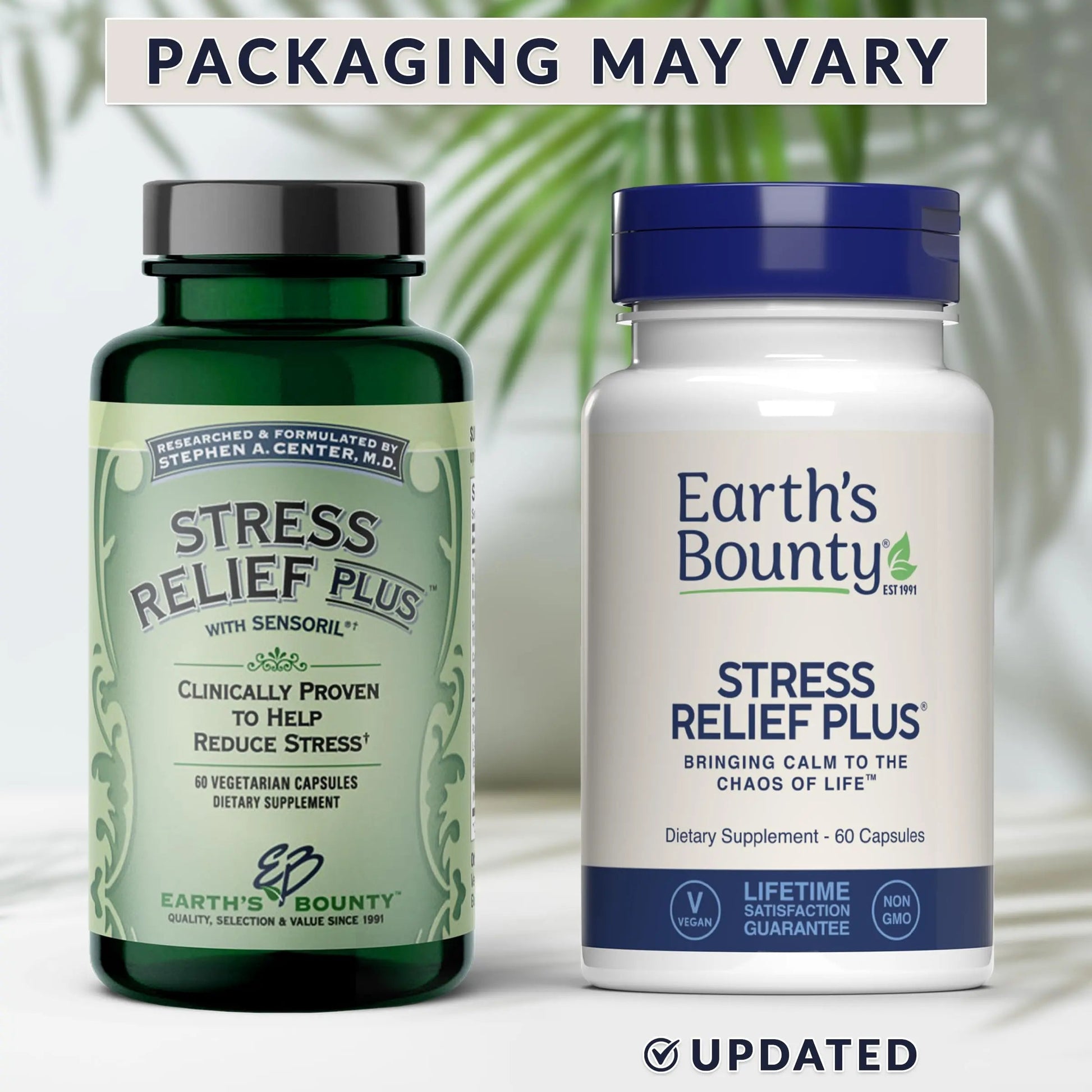 Earth's Bounty - Stress Relief Plus - 60 Vegetarian Capsules - All Natural Formula - Stress Support & Mood Enhancing Supplement Earth's Bounty buy supplements canada
