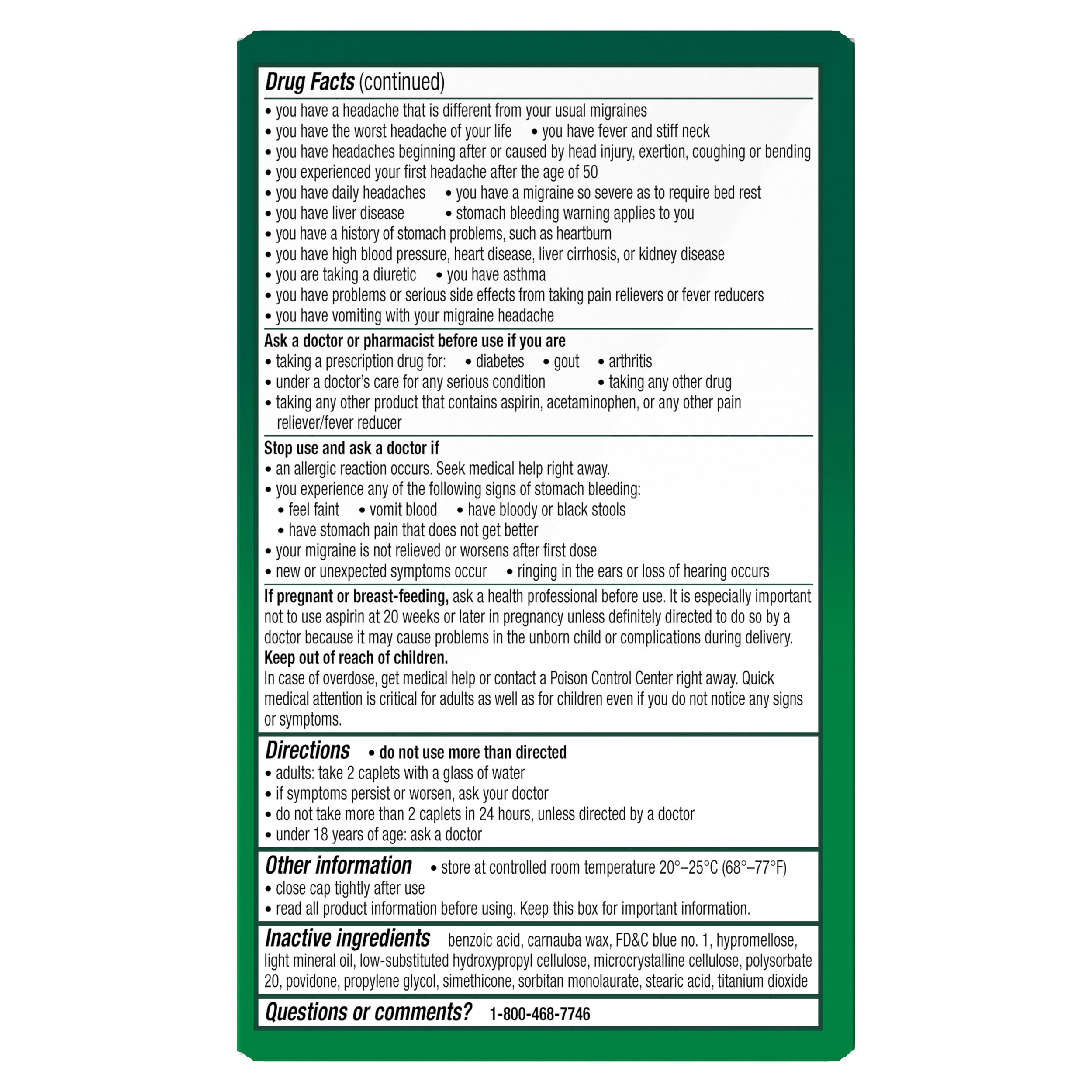 Excedrin Migraine Relief Caplets to Alleviate Migraine Symptoms - 200 Count Excedrin buy supplements canada
