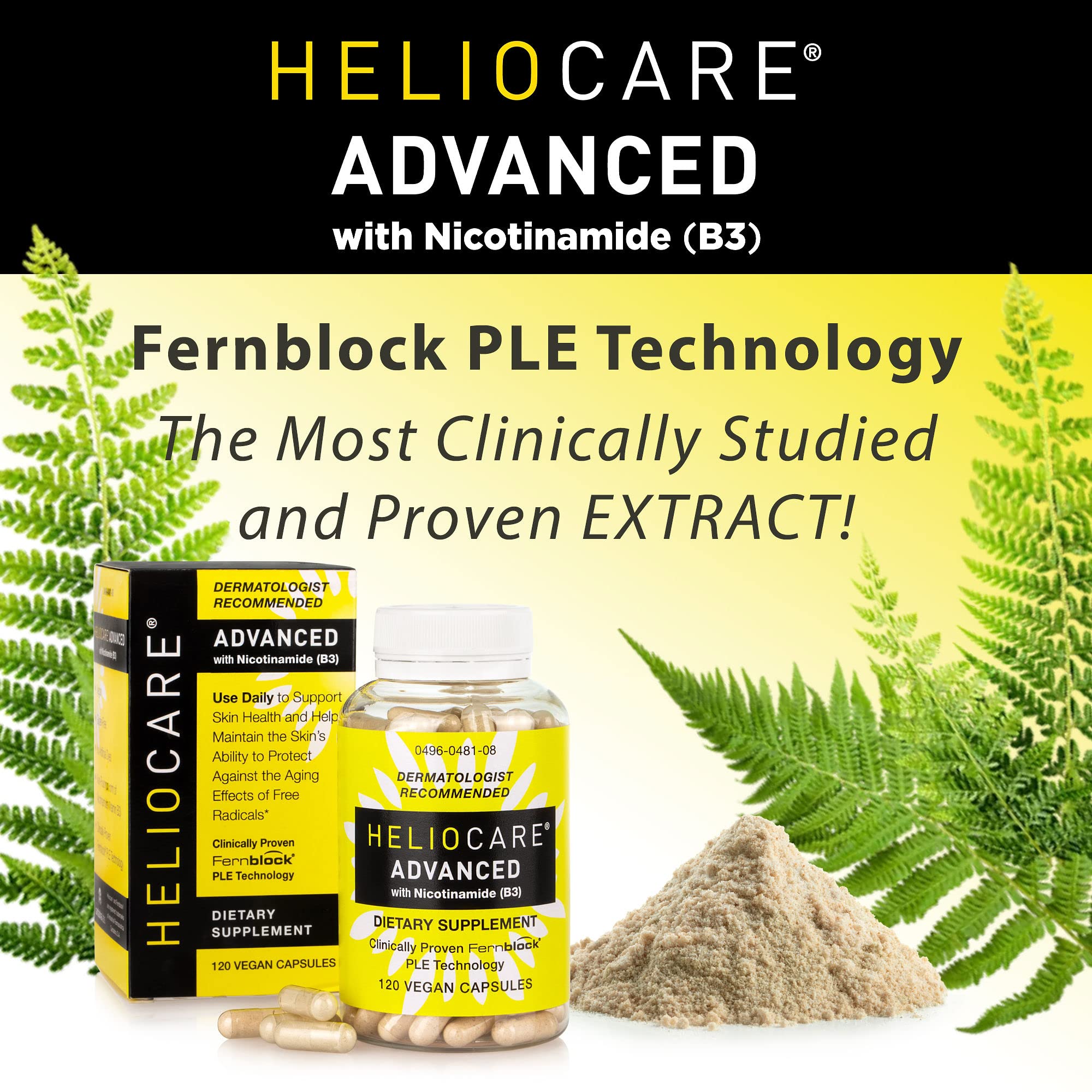 Heliocare Advanced Niacin B3 Supplement: Fernblock PLE Extract 240mg Per Serving - Supports Skin Cell Health W/Antioxidant Heliocare buy supplements canada