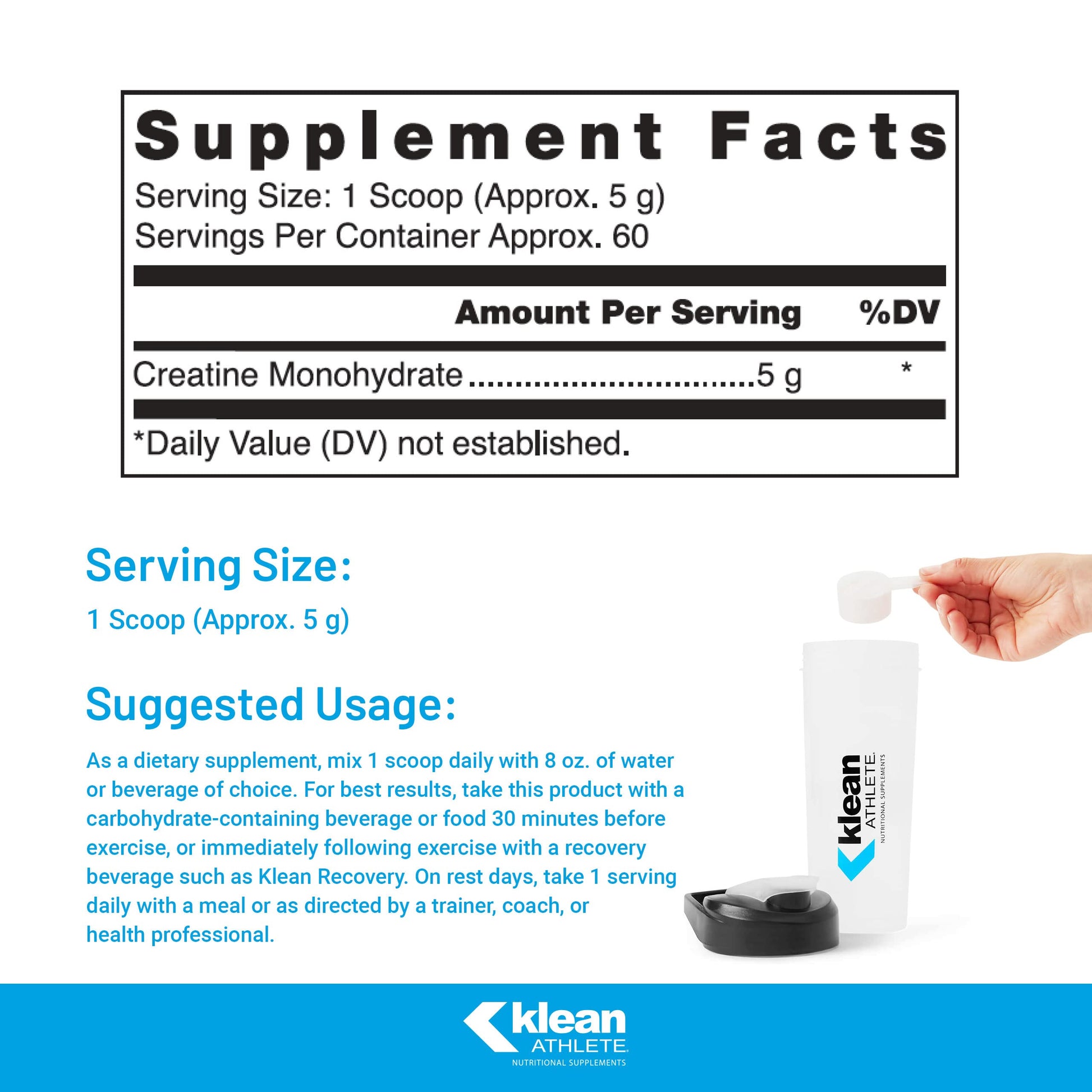 Klean Athlete Klean Creatine - Supports Muscle Strength, Performance & Recovery from Strenuous Exercise* - NSF Certified for Sport - 11.1 Ounces - Unflavored Klean Athlete buy supplements canada