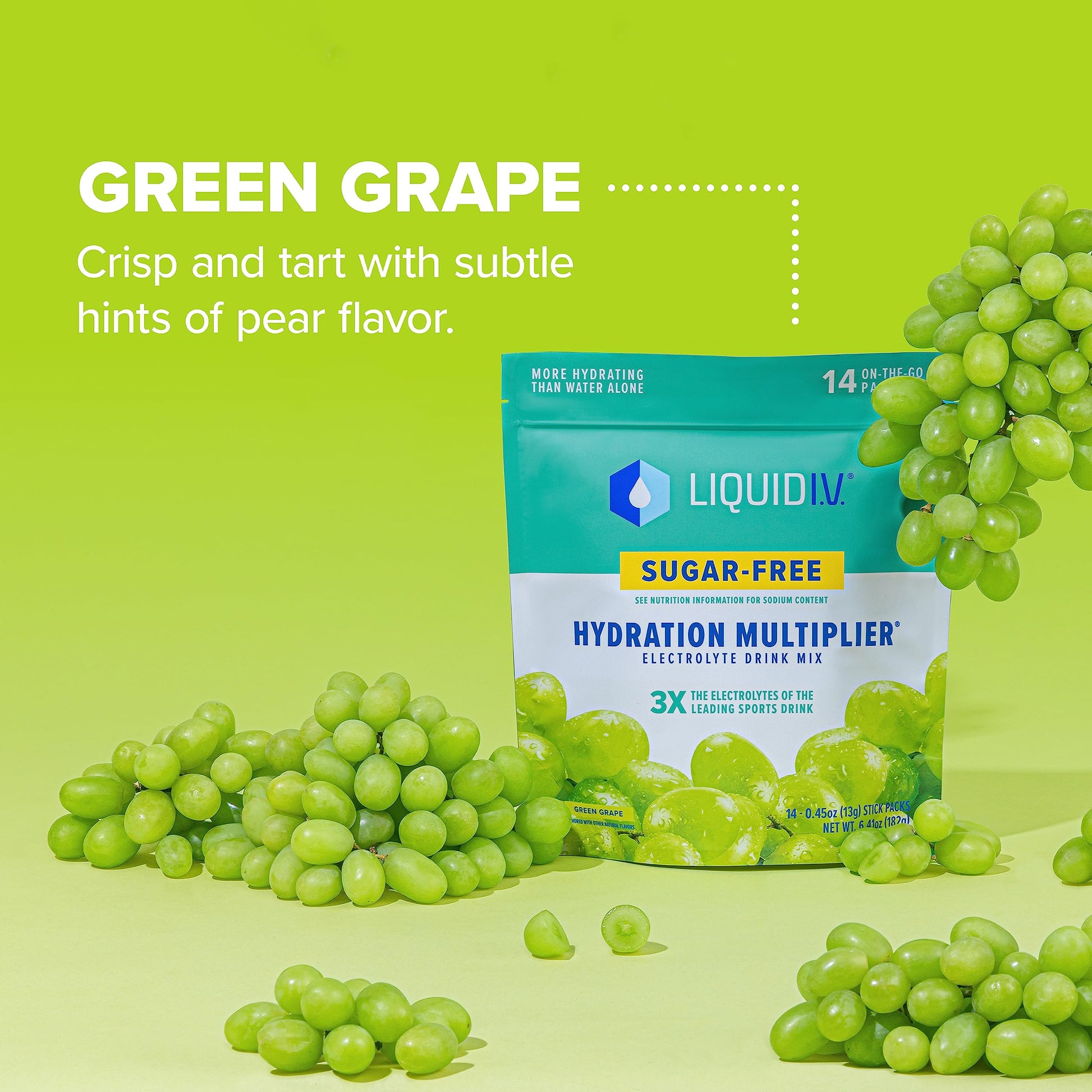 Liquid I.V. Sugar-Free Hydration Multiplier - Green Grape – Hydration Powder Packets Liquid I.V. buy supplements canada