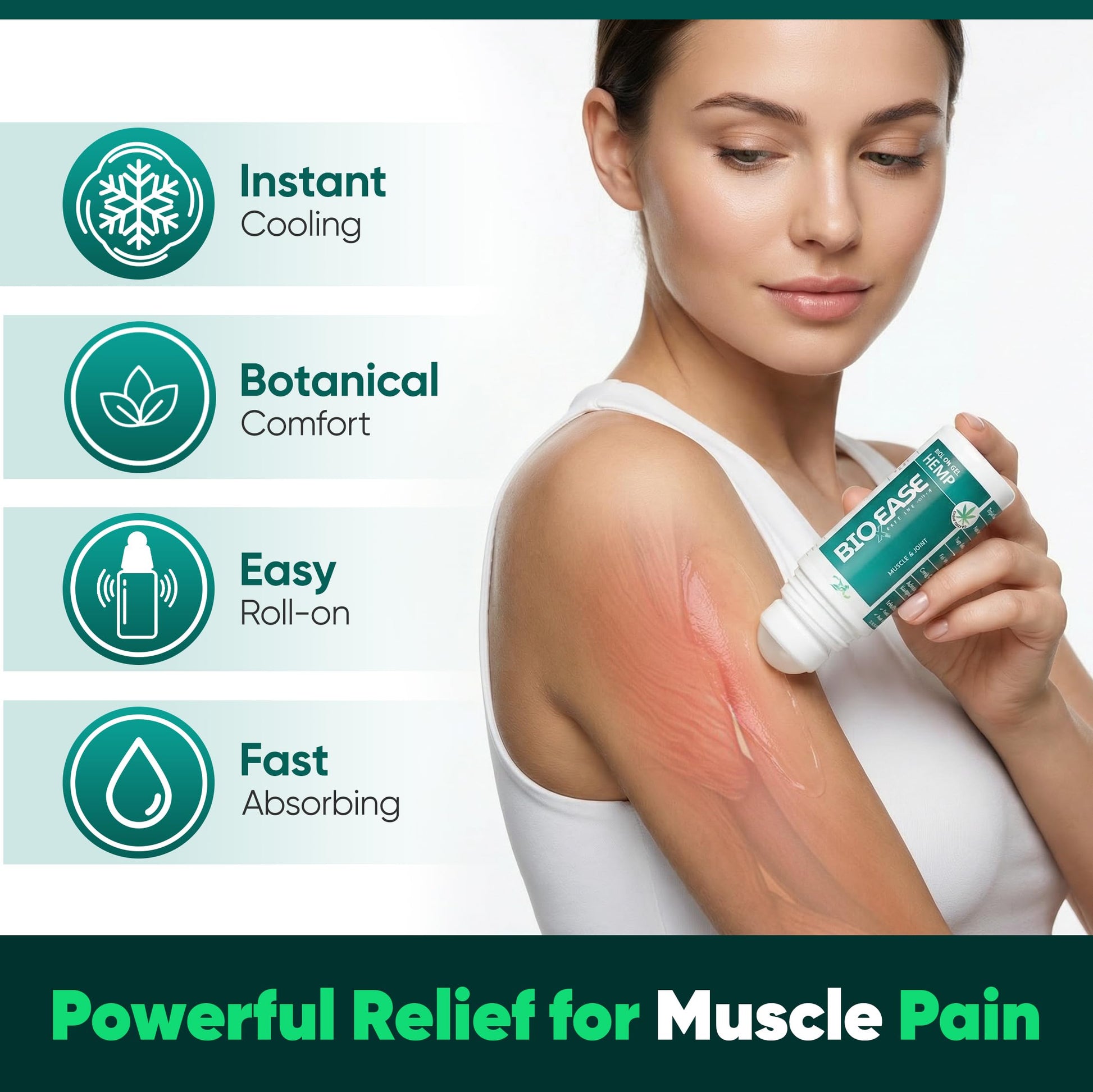 BioXPressEase Fast-Acting Hemp Pain Relief Roll On - Highly Effective, Cool & Topical Pain Relief Extra Strength for Muscle, Joint, & Back – Easy Roll On Maximum Strength - Made in USA BIOXPRESSEASE buy supplements canada
