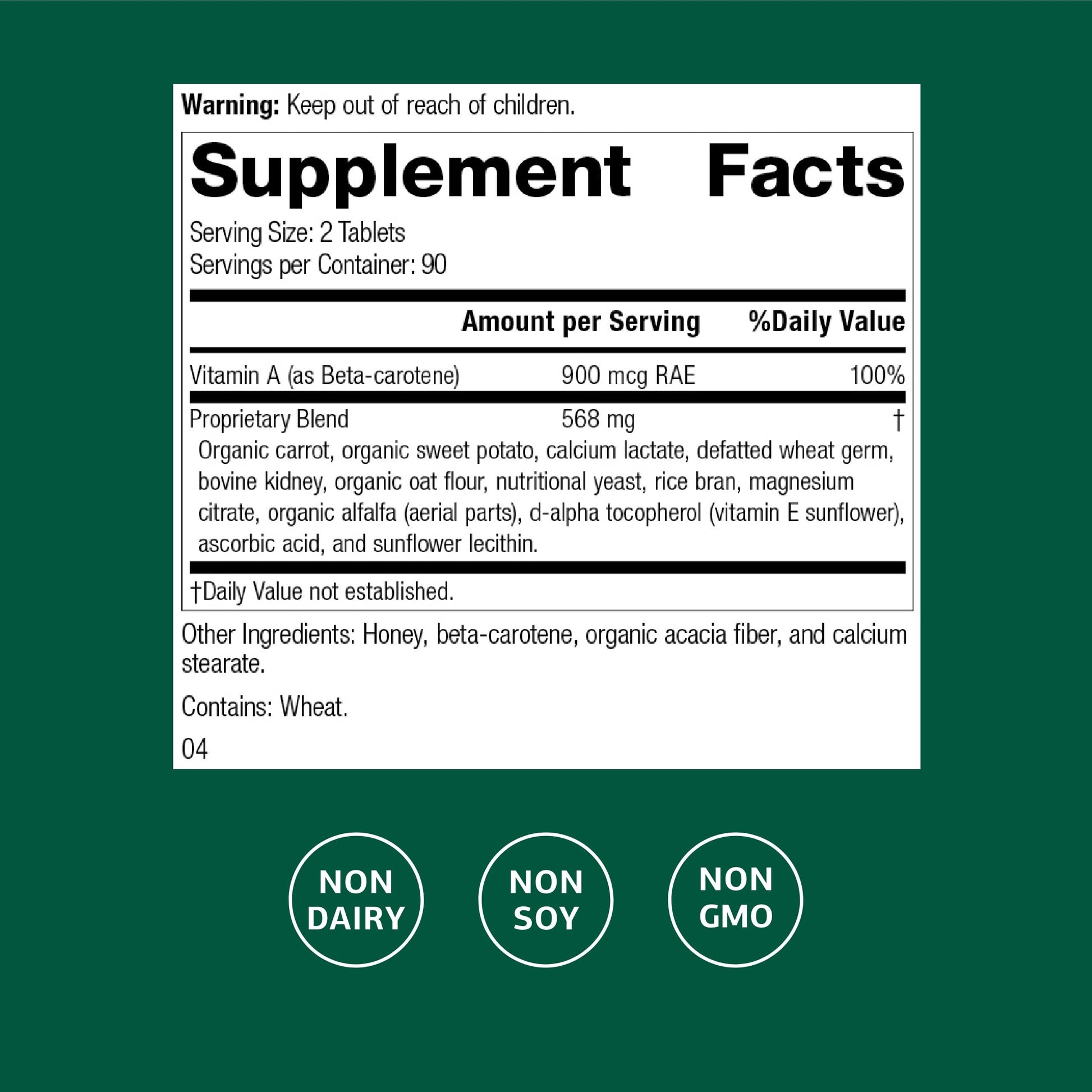 Standard Process Cataplex A - Supports Eye Health & Mucous Membranes - Supports Healthy Vision & Provides Antioxidant Vitamin A - Non-Dairy & Non-Soy - 180 Tablets Standard Process Inc. buy supplements canada