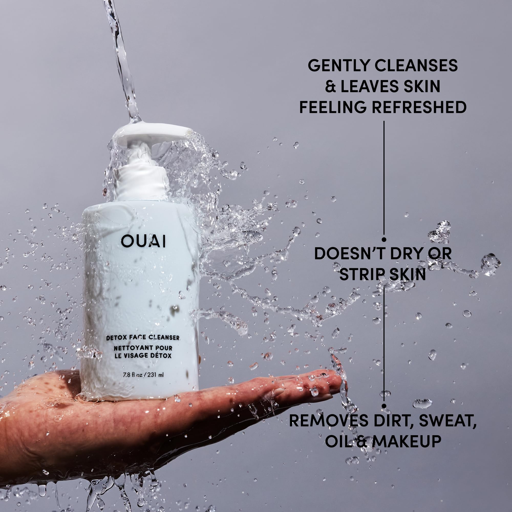 OUAI Detox Shower Routine Bundle - Gentle Detox Face Cleanser (7.8 Oz) and Clarifying Shampoo with Apple Cider Vinegar (10 Oz) - Removes Dirt, Oil, Product, Makeup, and Sunscreen - 2-Piece Bundle OUAI buy supplements canada