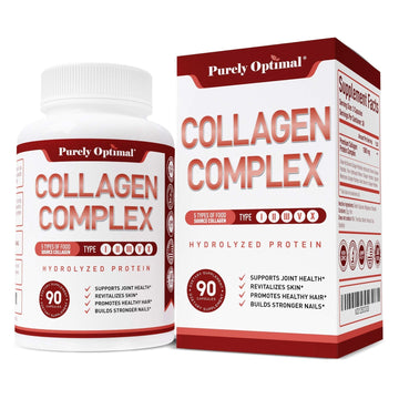 Purely Optimal Premium Multi Collagen Peptides Capsules (Types I, II, III, V, X) - Hair Purely Optimal buy supplements canada
