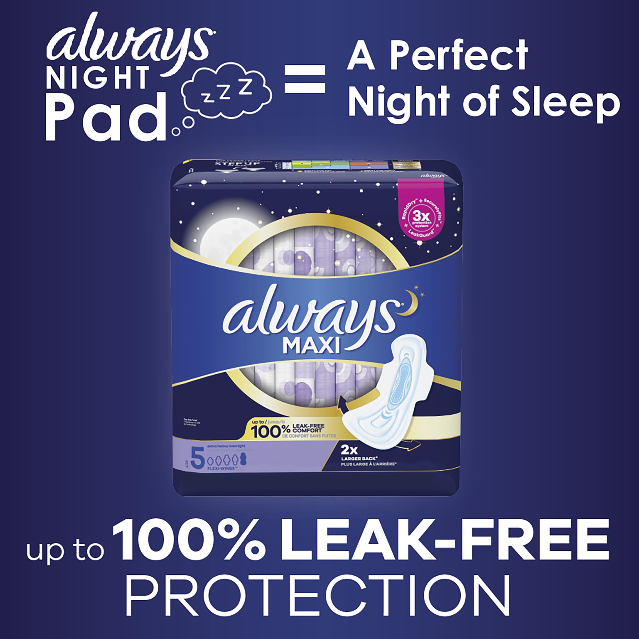 Always Maxi Overnight Pads with Wings, Size 5, Extra Heavy Overnight Always buy supplements canada