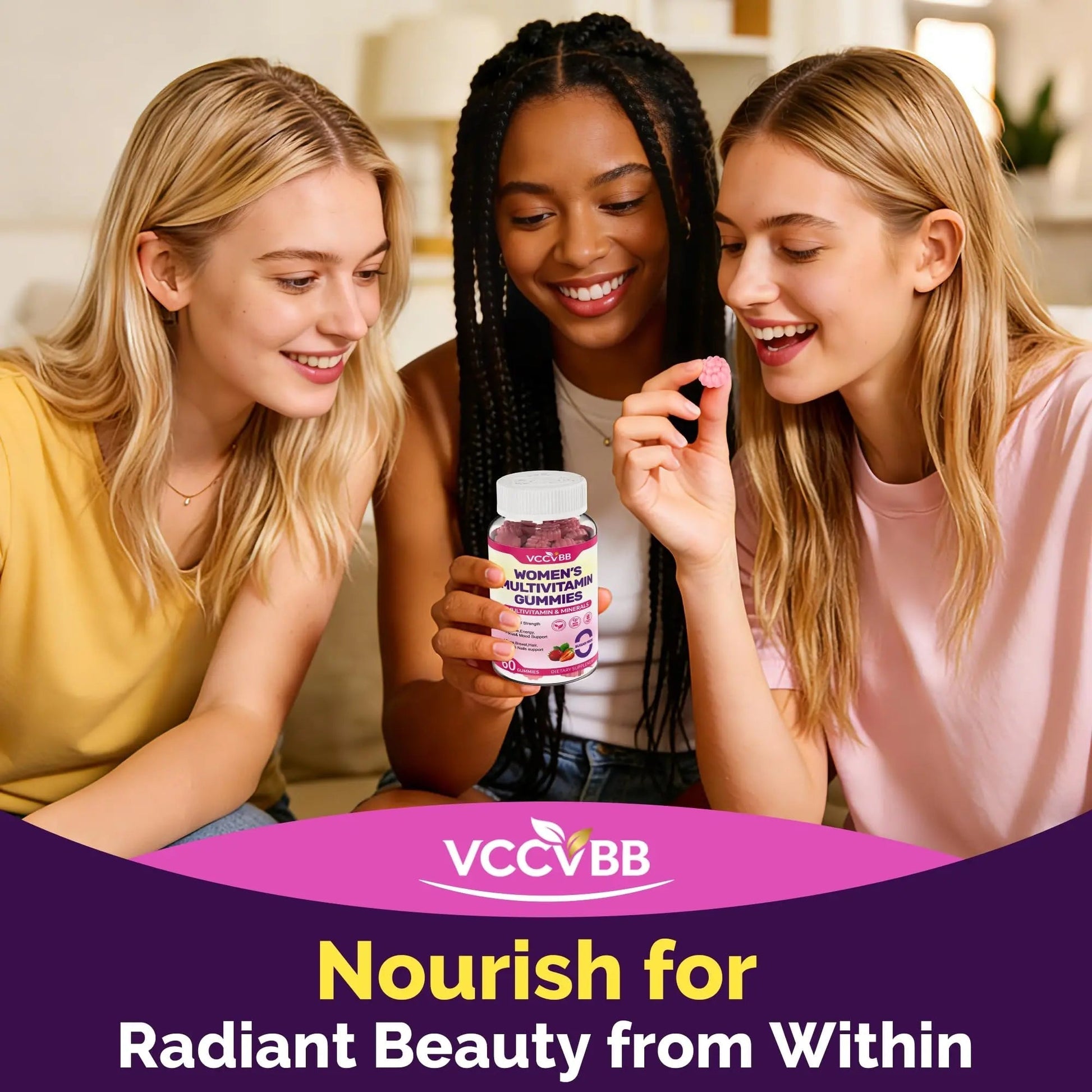 VCCVBB All-in-One Women's Multivitamin Gummies with Complete Vitamin & Mineral Complex, Herbal Blends for Energy, Overall Health VCCVBB buy supplements canada