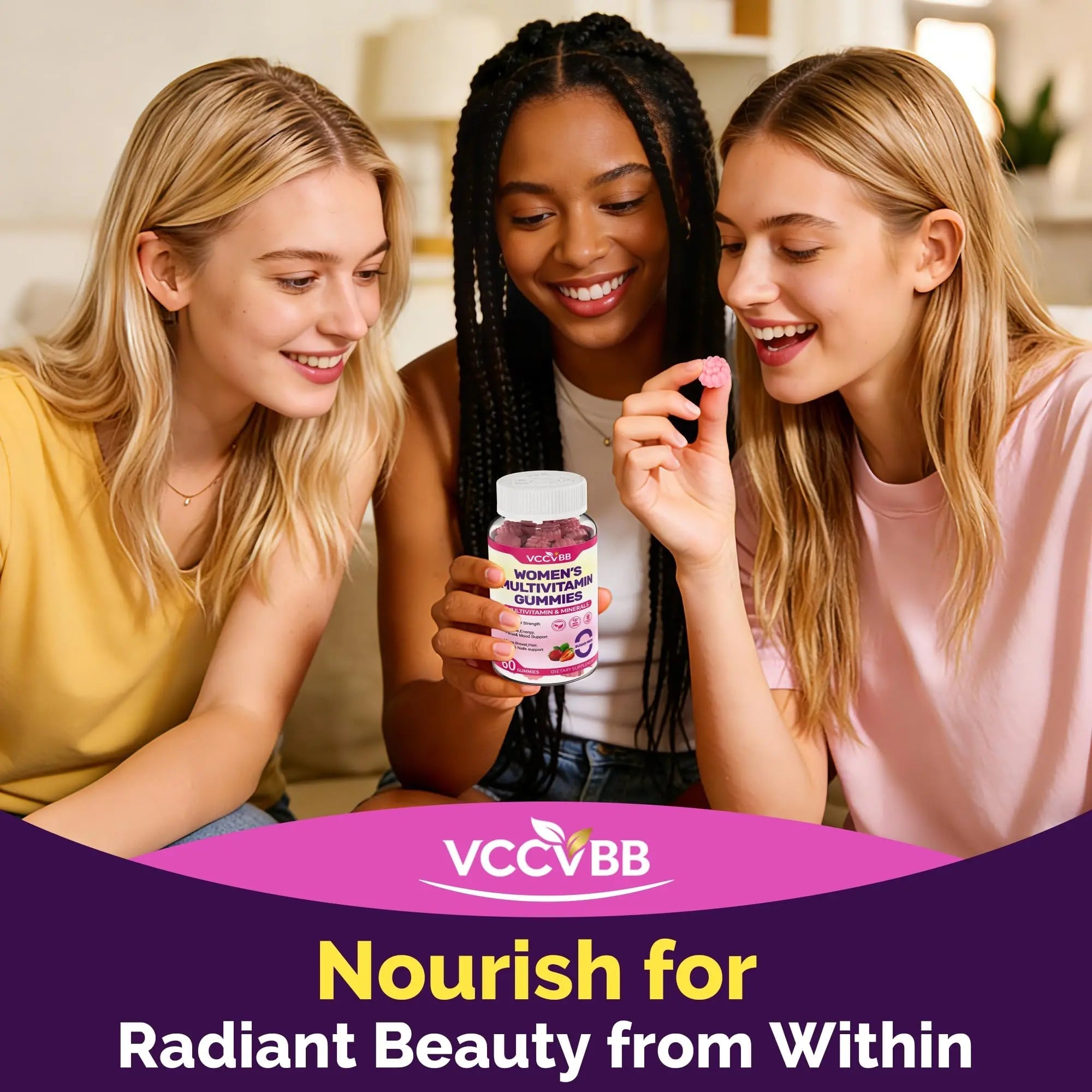 VCCVBB All-in-One Women's Multivitamin Gummies with Complete Vitamin & Mineral Complex, Herbal Blends for Energy, Overall Health VCCVBB buy supplements canada