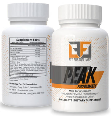 Fit Fusion Labs Peak Performance Natural Male Enhancement & Energy Booster – Tongkat Ali, Maca, Zinc & Ginseng – Supports Stamina, Strength & Recovery – 60 Tablets Fit Fusion Labs buy supplements canada