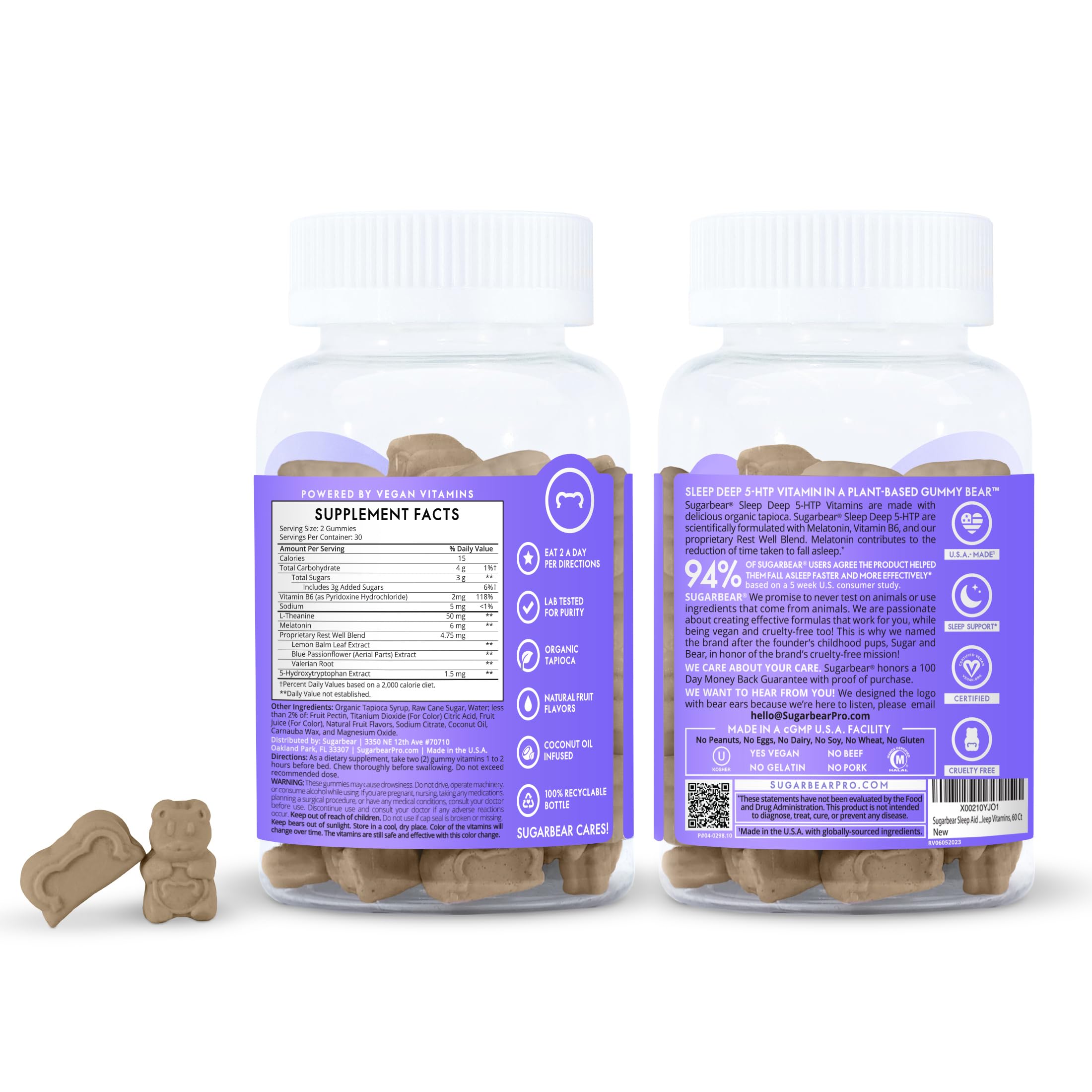 Sugarbear Sleep Aid Gummies for Adults with Melatonin 6mg, Magnesium SugarBearHair buy supplements canada