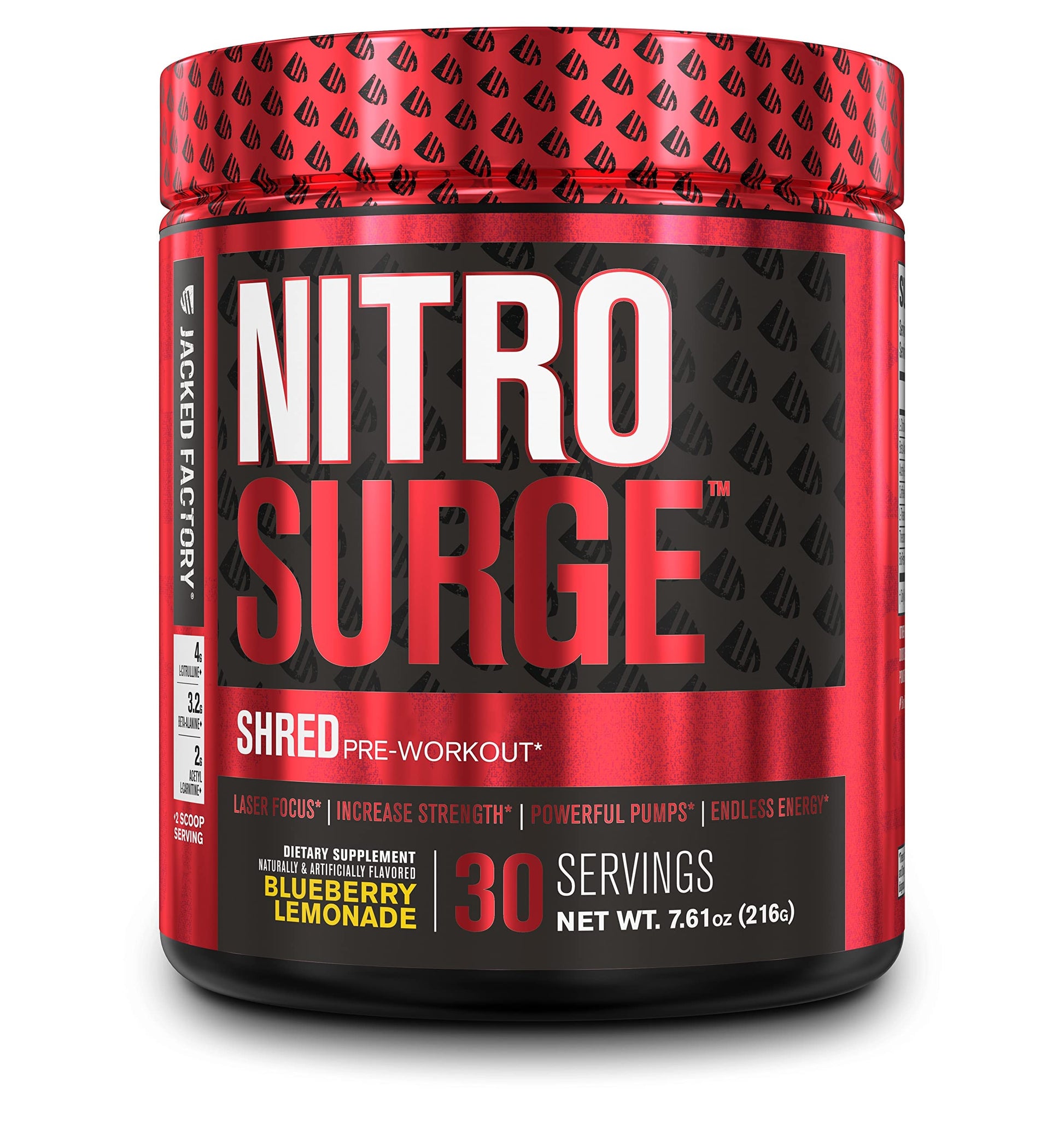 Jacked Factory NITROSURGE Shred Pre Workout Supplement - Energy Jacked Factory buy supplements canada