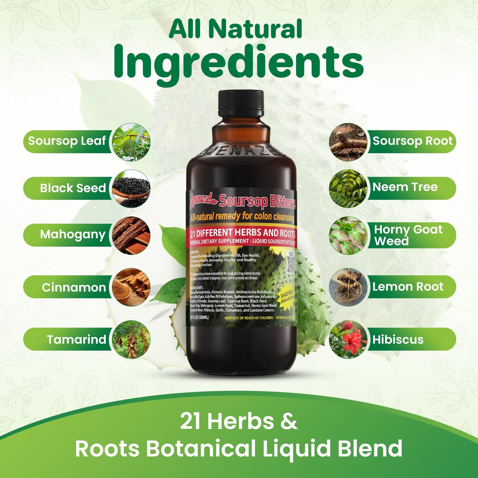 Amenazel Organic Soursop Bitters, 16 fl oz Amenazel buy supplements canada