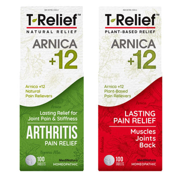 MediNatura Whole Body + Joints Bundle T-Relief Arnica +12 Natural Arthritis Pain Tablets 100ct + T-Relief Arnica +12 Natural Pain Relieving Tablets 100ct MediNatura buy supplements canada