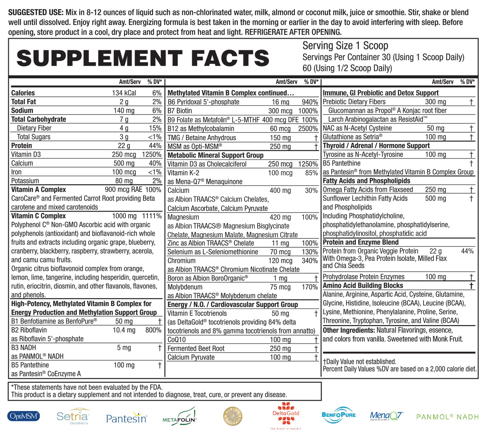 Restore Vanilla Veggie Protein | Premium Plant-Based Protein - 100% Natural and Omega 3 Fusion, Including Pea Protein Isolate - Low Carb, Keto, Dairy Free - 30 Day Supply Dr. Tennant's Dr. Tennant's buy supplements canada