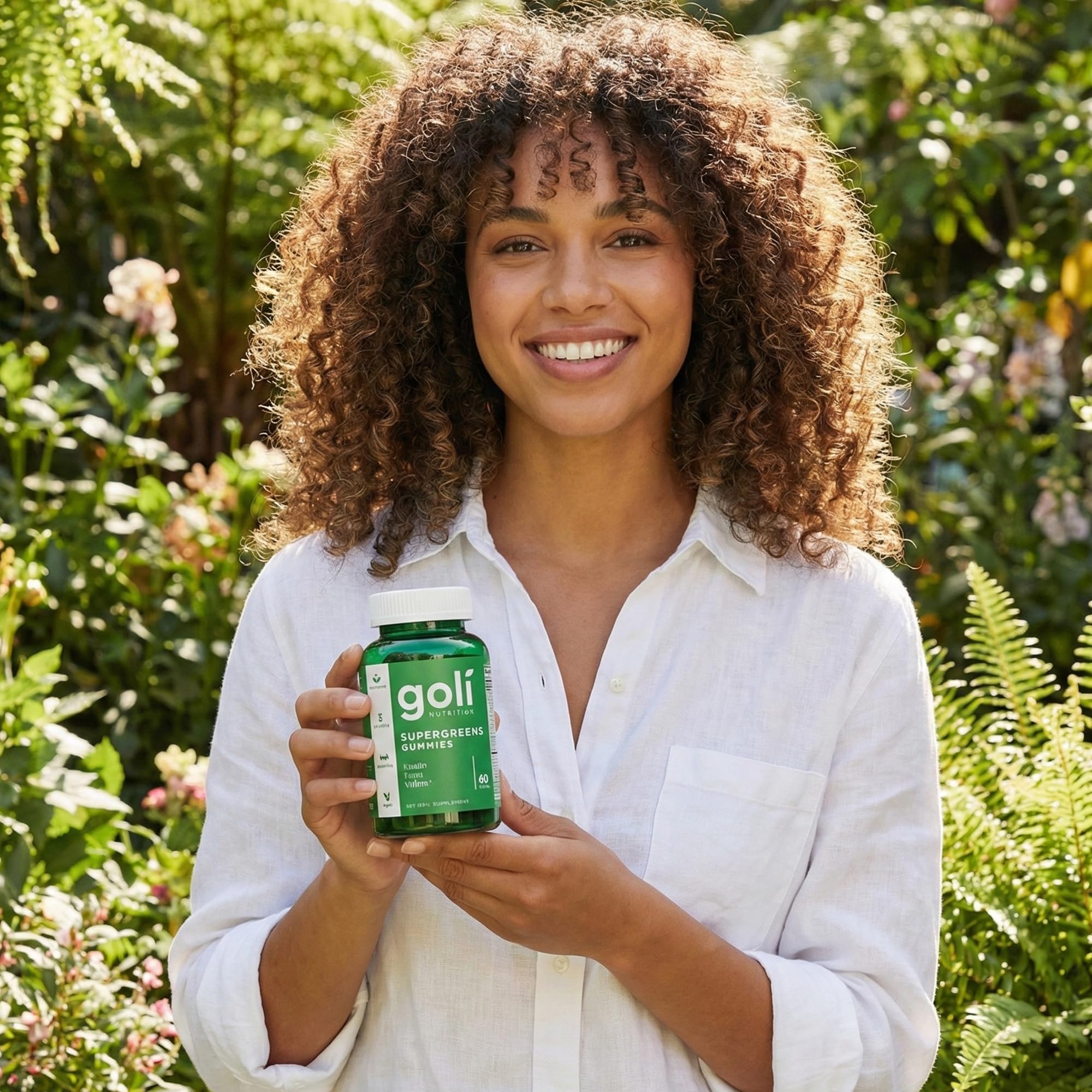 Goli Supergreens Gummies with Probiotics - Artichoke Leaf Extract, Spirulina, Kale, Vitamins A, B6, B12 - Vegan, Gluten-Free, Non-GMO Goli buy supplements canada