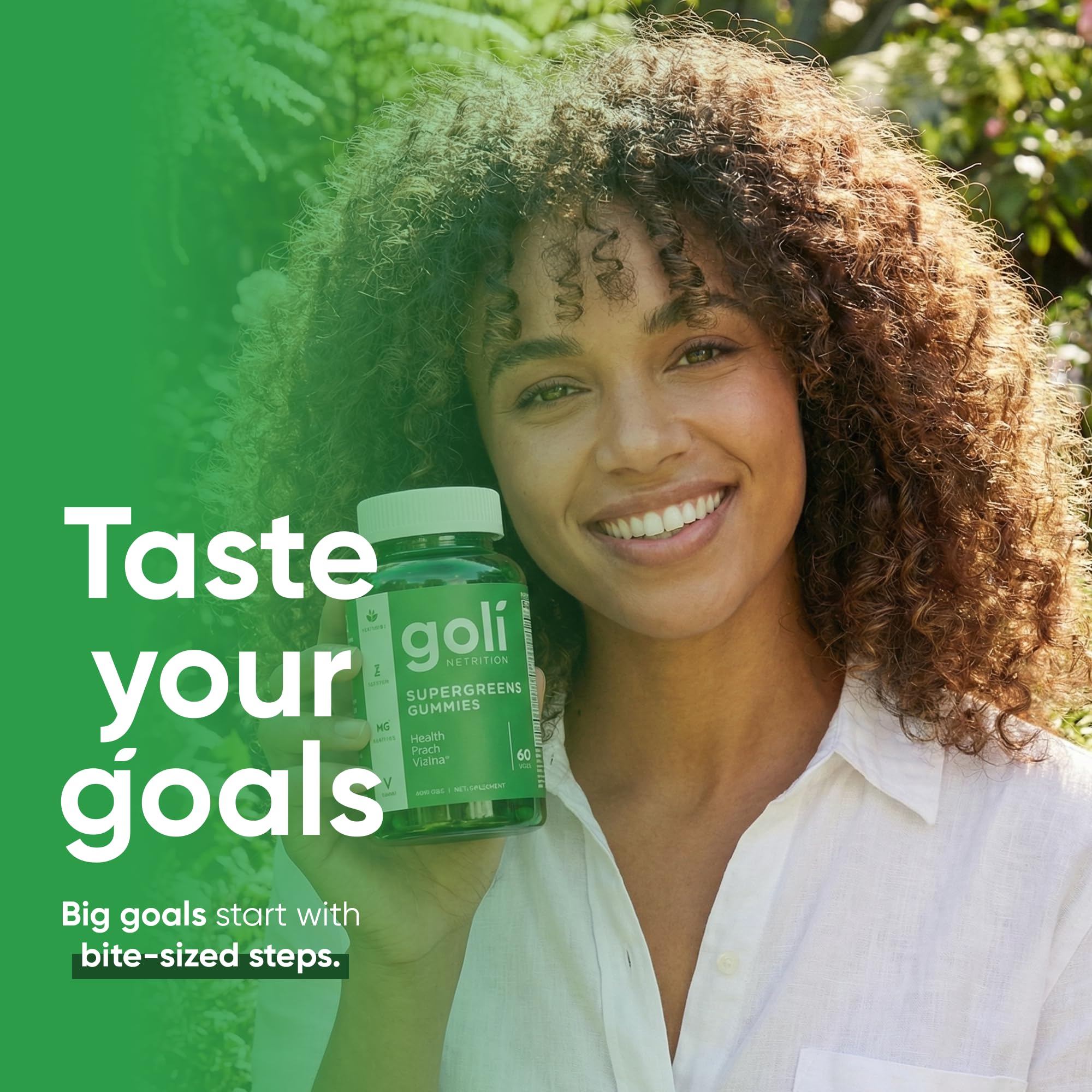Goli Supergreens Gummies with Probiotics - Artichoke Leaf Extract, Spirulina, Kale, Vitamins A, B6, B12 - Vegan, Gluten-Free, Non-GMO Goli buy supplements canada