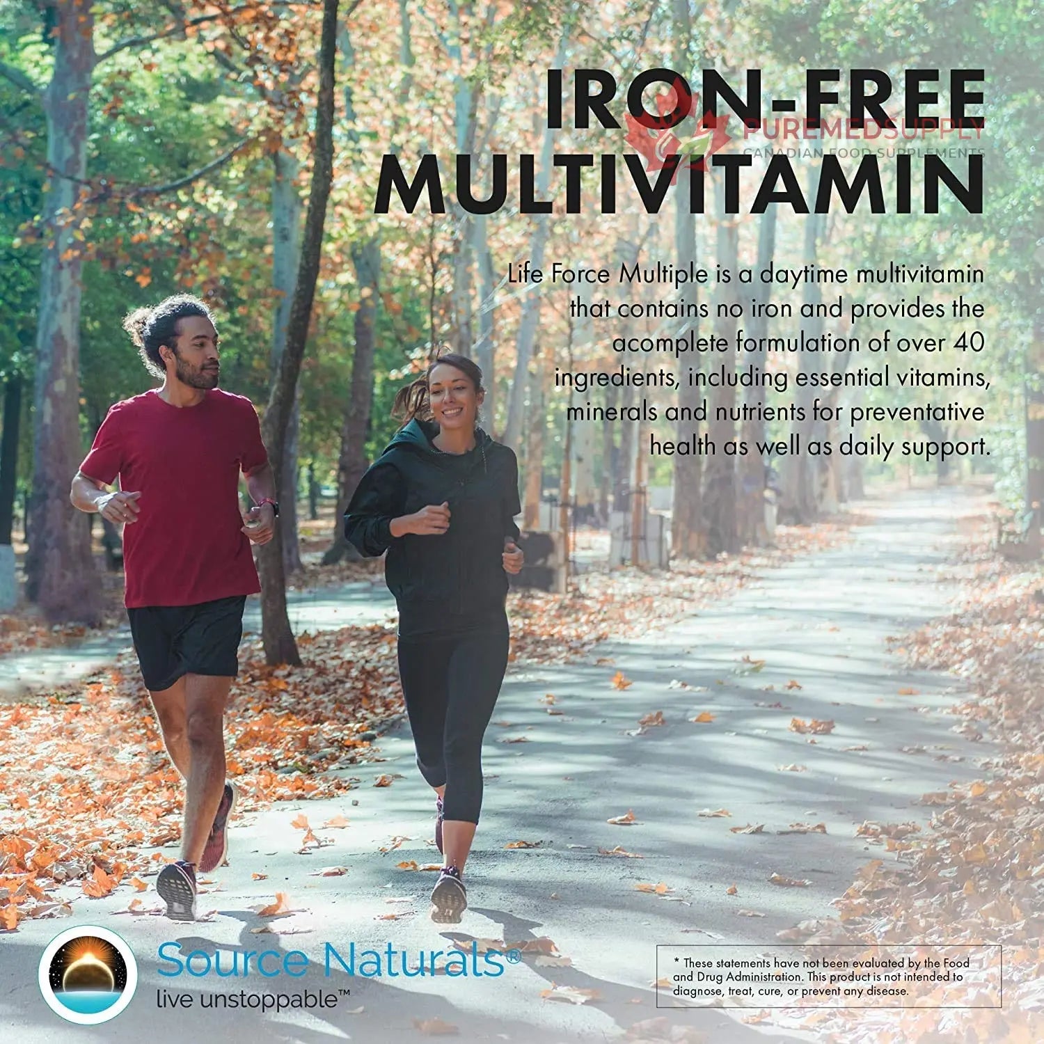 Source Naturals Life Force Multiple Iron Free Daily Multivitamin High Potency Essential Vitamins, Minerals, Antioxidants & Nutrients - Energy & Immune Boost* - 60 Capsules Source Naturals buy supplements canada