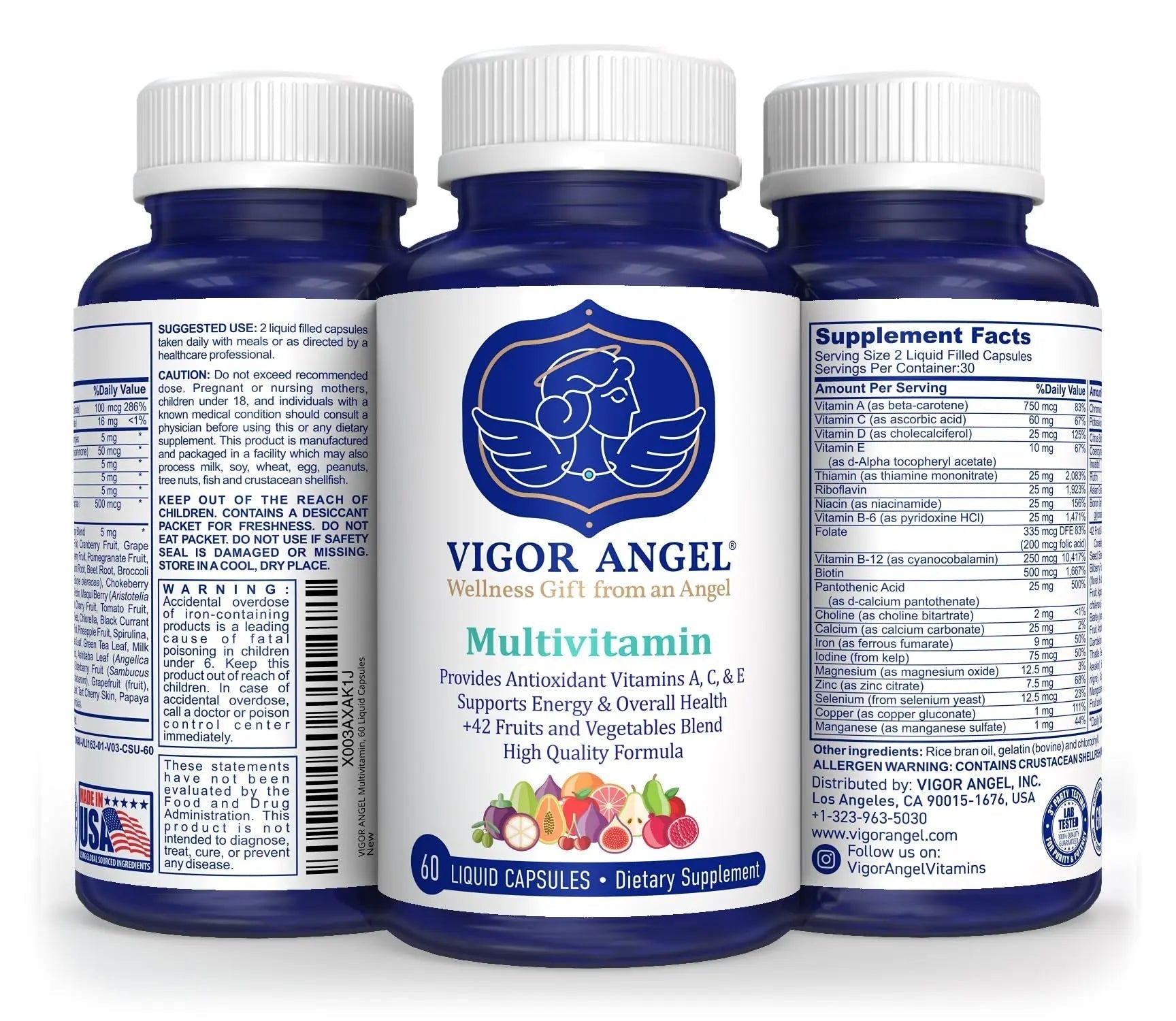 VIGOR ANGEL Multivitamin, 60 Liquid Capsules VIGOR ANGEL buy supplements canada