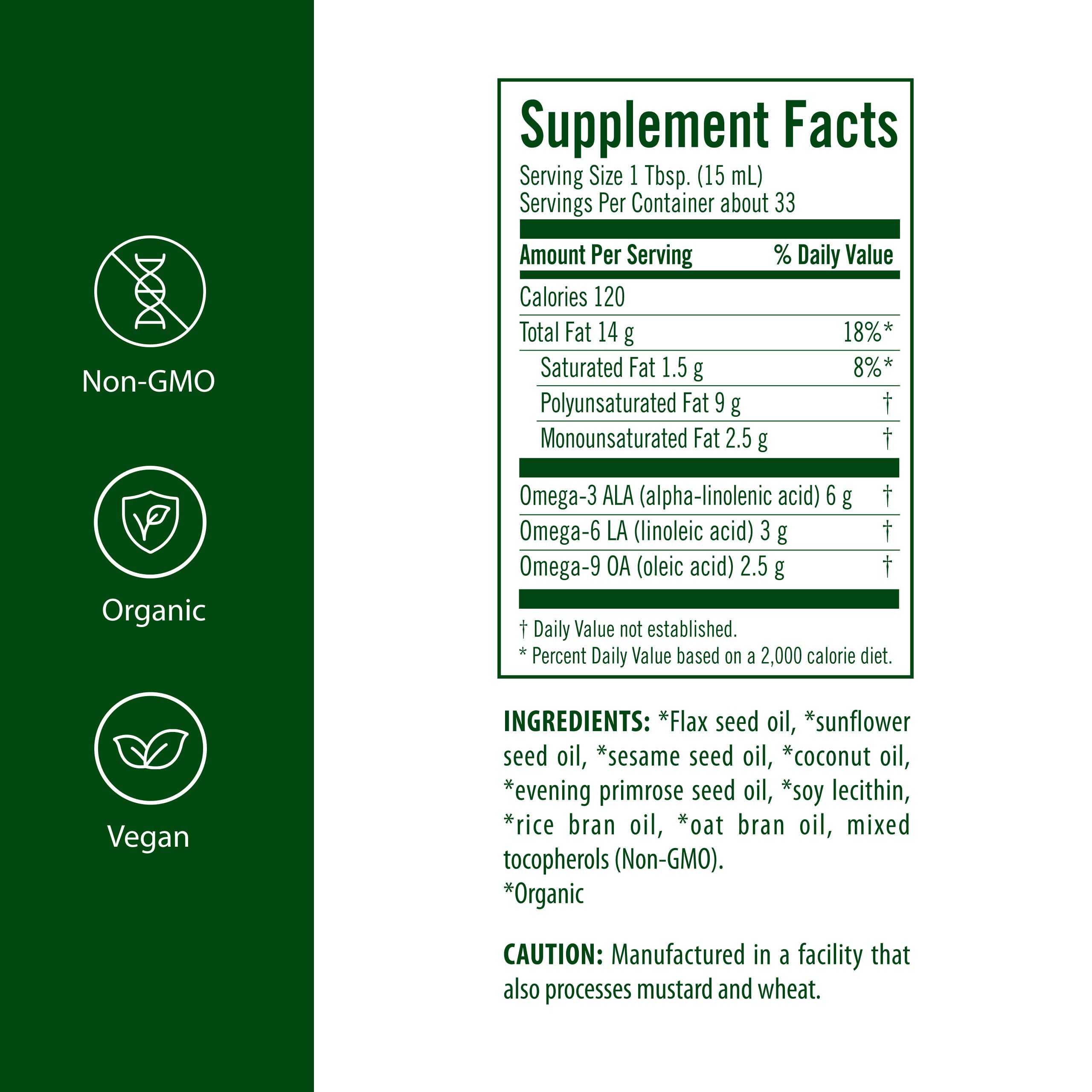 Flora - Udo's Choice Omega 369 Oil Blend, Made with Organic Flax, Sesame & Sunflower Seed Oils, Plant-Based Vegan Omega Fatty Acids, Based on Ideal 2:1:1 Ratio, 17-fl, oz. Glass Bottle Flora buy supplements canada