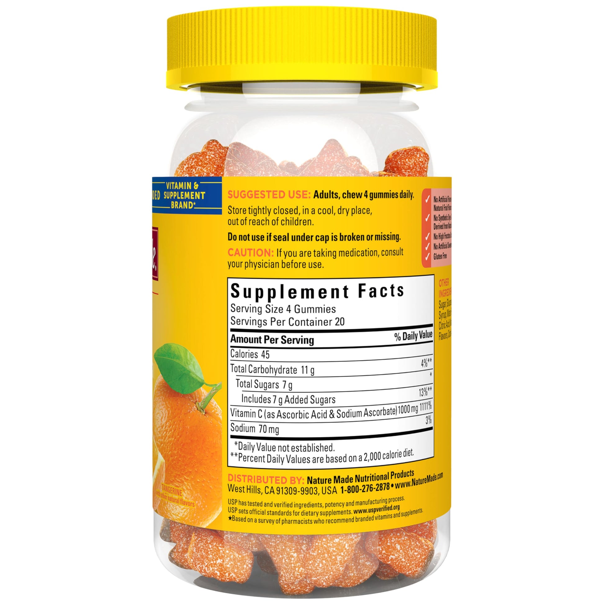 Nature Made Maximum Strength Dosage Vitamin C 1000mg per Serving, Immune Support Vitamin C Gummies for Adults, 80 Gummies, 20 Day Supply Nature Made buy supplements canada