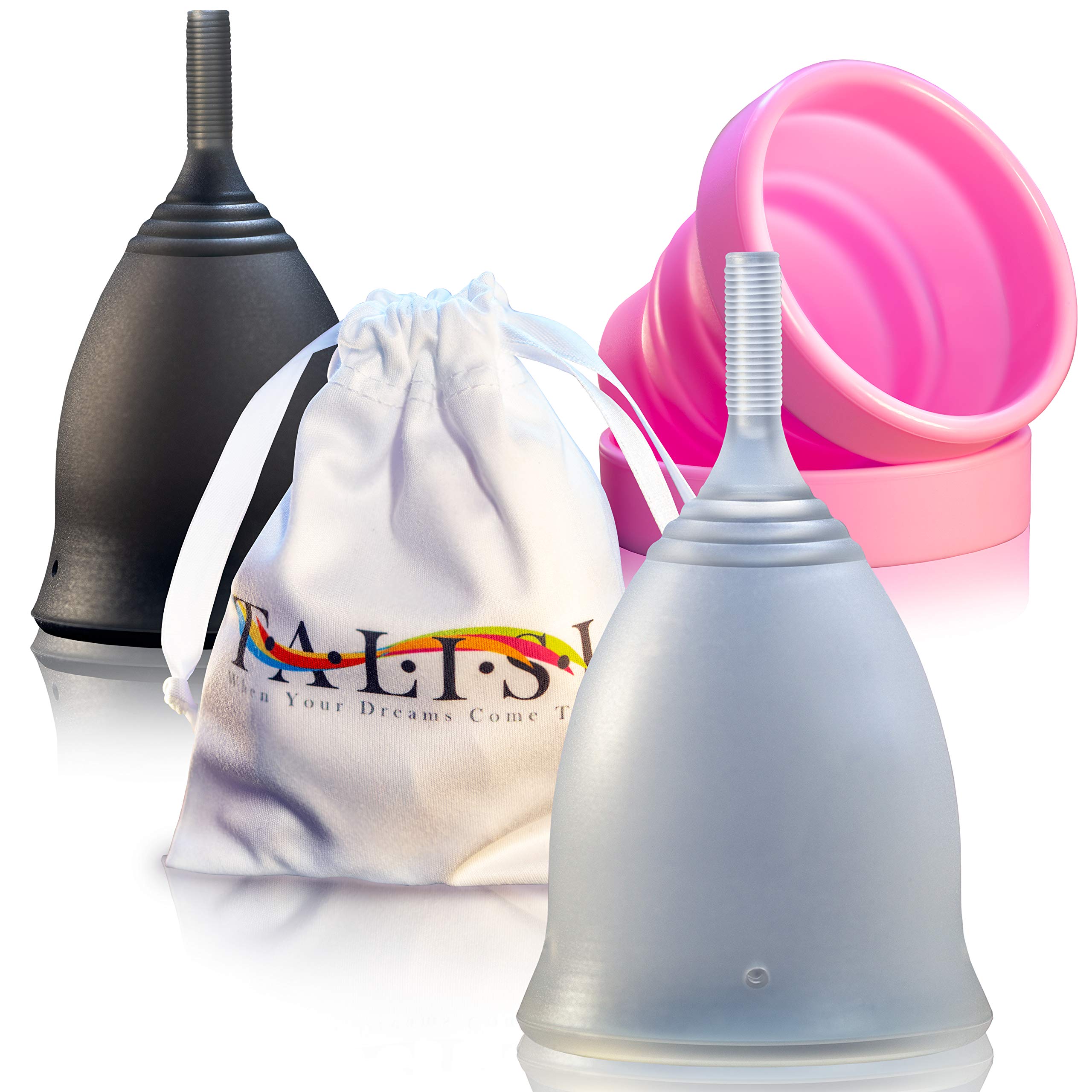 Talisi Soft Menstrual Cups Set of 2 - Reusable Period Cup for Women with Collapsible Case Holder Sterilizer TALISI WHEN YOUR DREAMS COME TRUE buy supplements canada