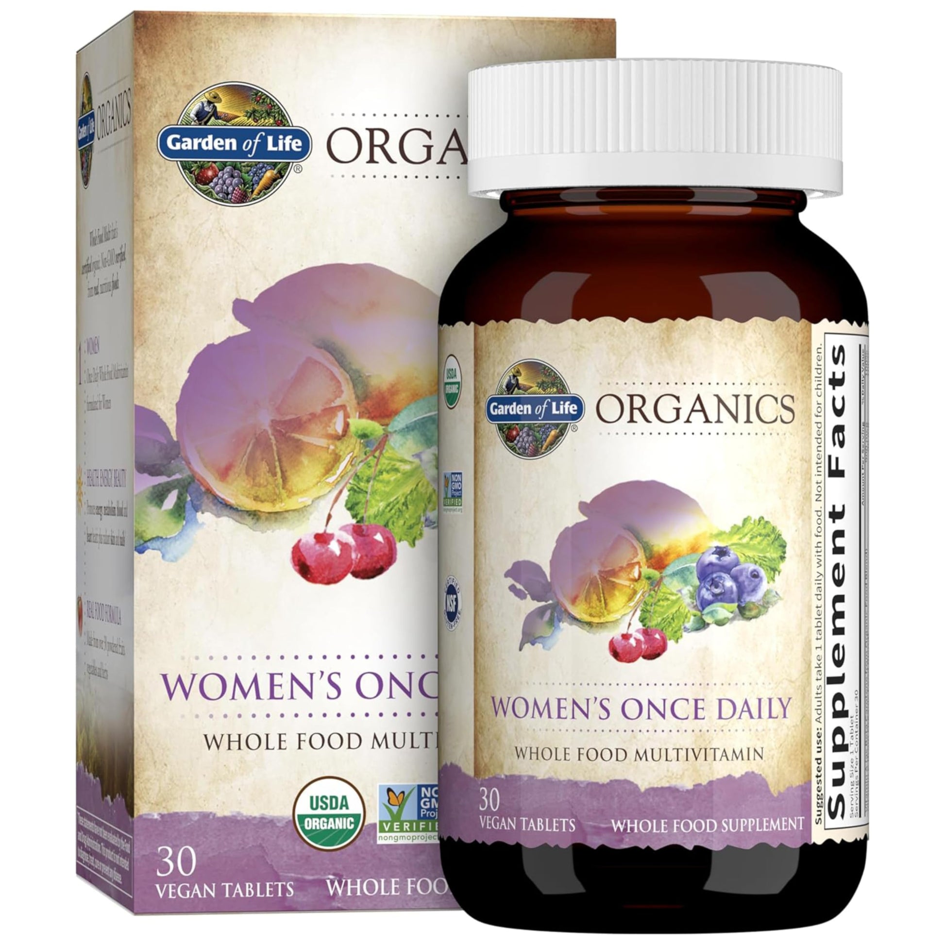 Garden of Life Organics Multivitamin for Women - Women's Once Daily Multi - Whole Food Multi with Iron, Biotin, Vegan Organic Womens Multivitamin for Health Garden of Life buy supplements canada