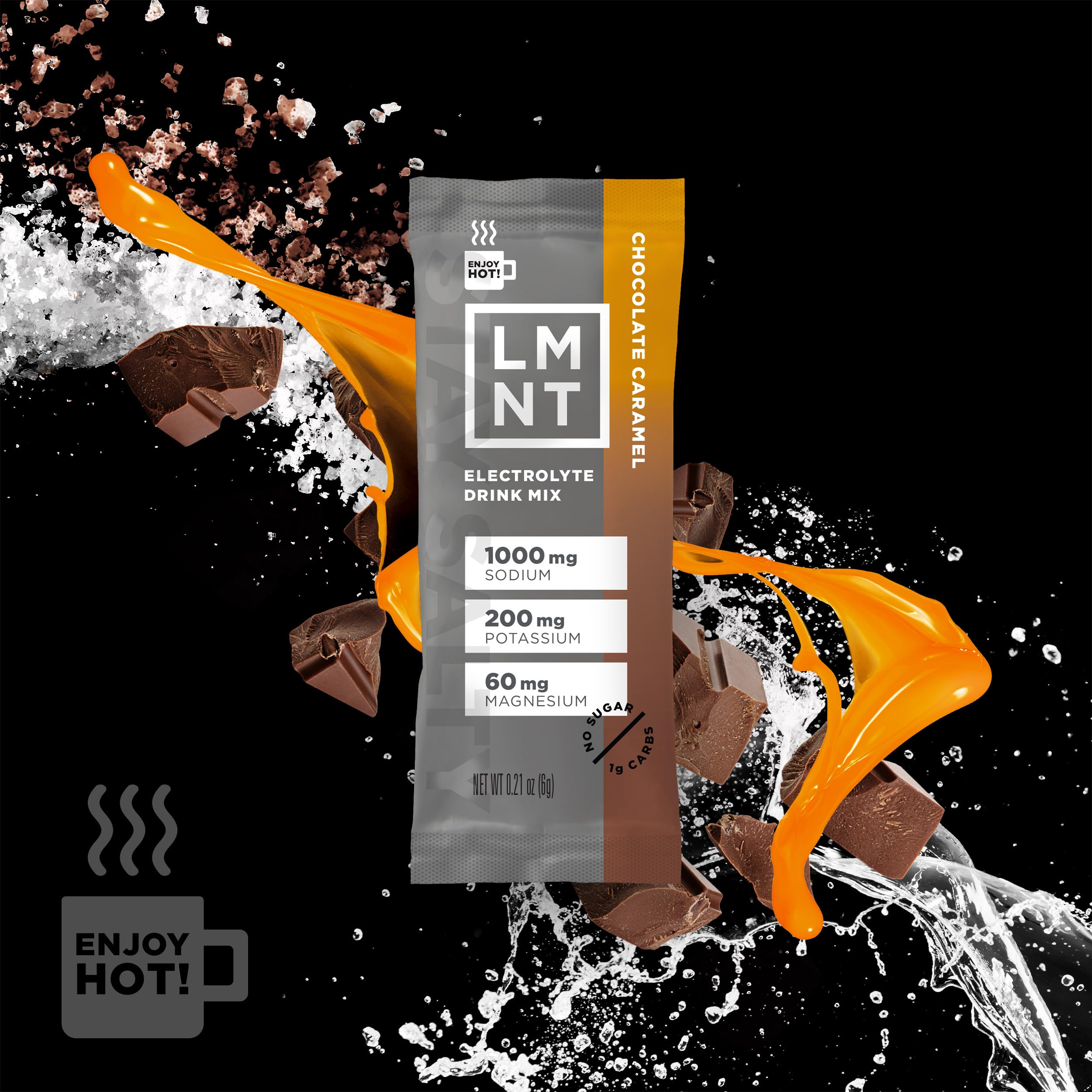 LMNT Hot Chocolate and Coffee Mixer - Chocolate Caramel Salt Electrolytes | No Sugar Drink LMNT buy supplements canada