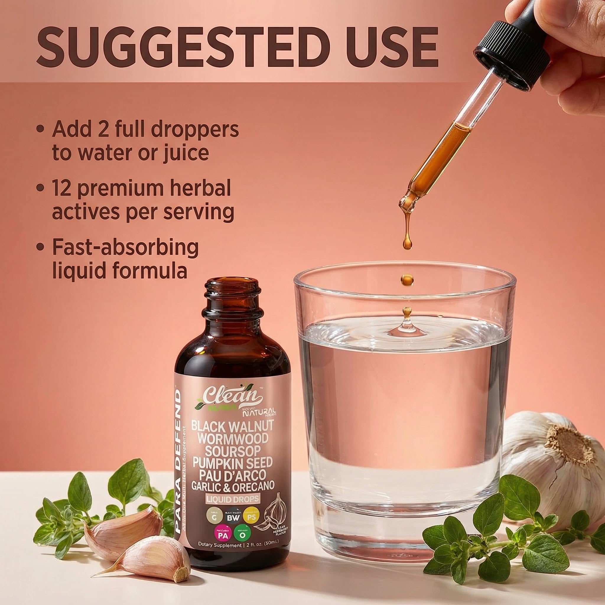 para Defend Wormwood Black Walnut Cleanse for Humans Drops Liquid Soursop Garlic Pumpkin Seed PAU D'Arco Oil of Oregano Turmeric Clean Nutraceuticals buy supplements canada