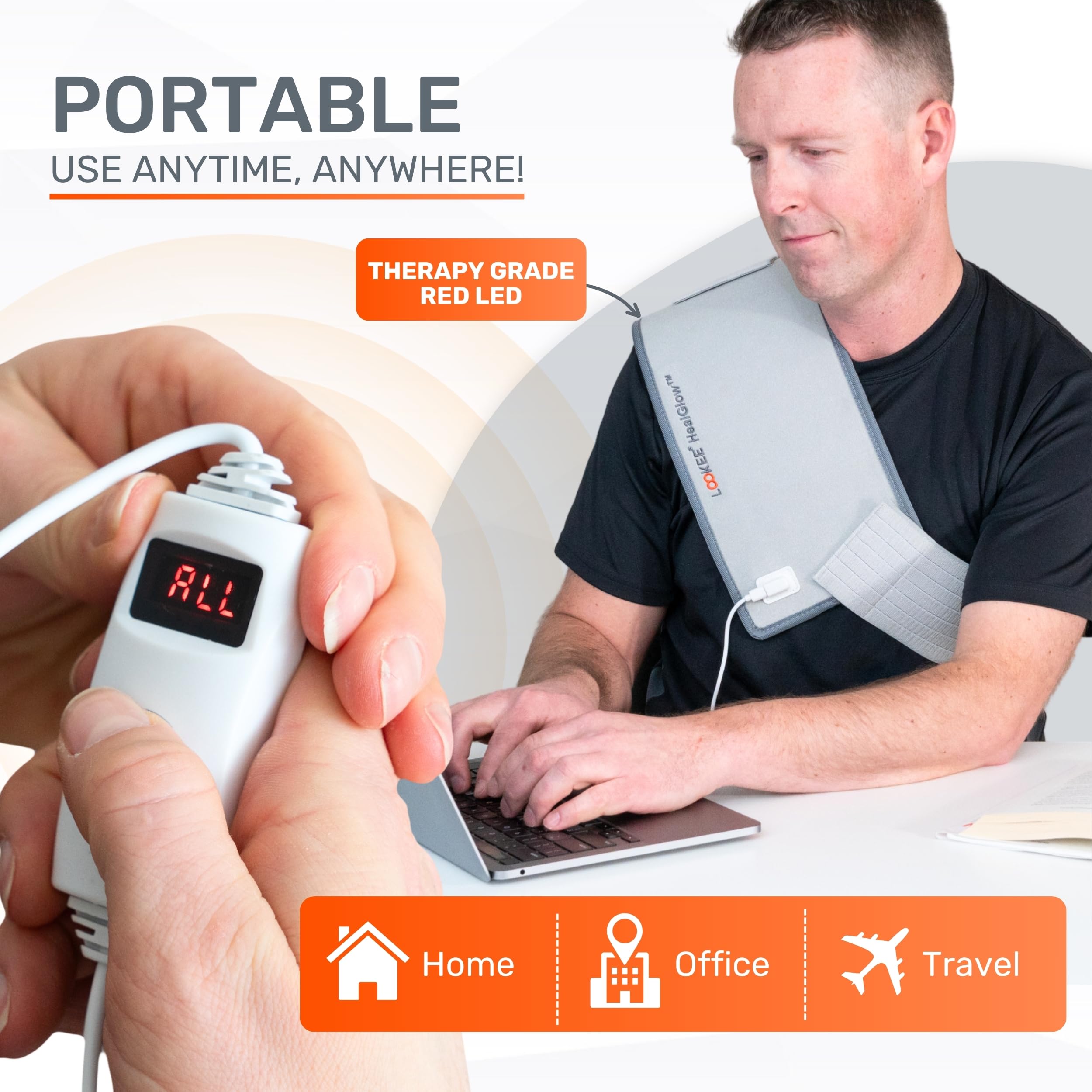 LOOKEE HealGlow Pro Medical Infrared & Red-Light Therapy Belt - LED Technology - 60W Powerful LOOKEE buy supplements canada