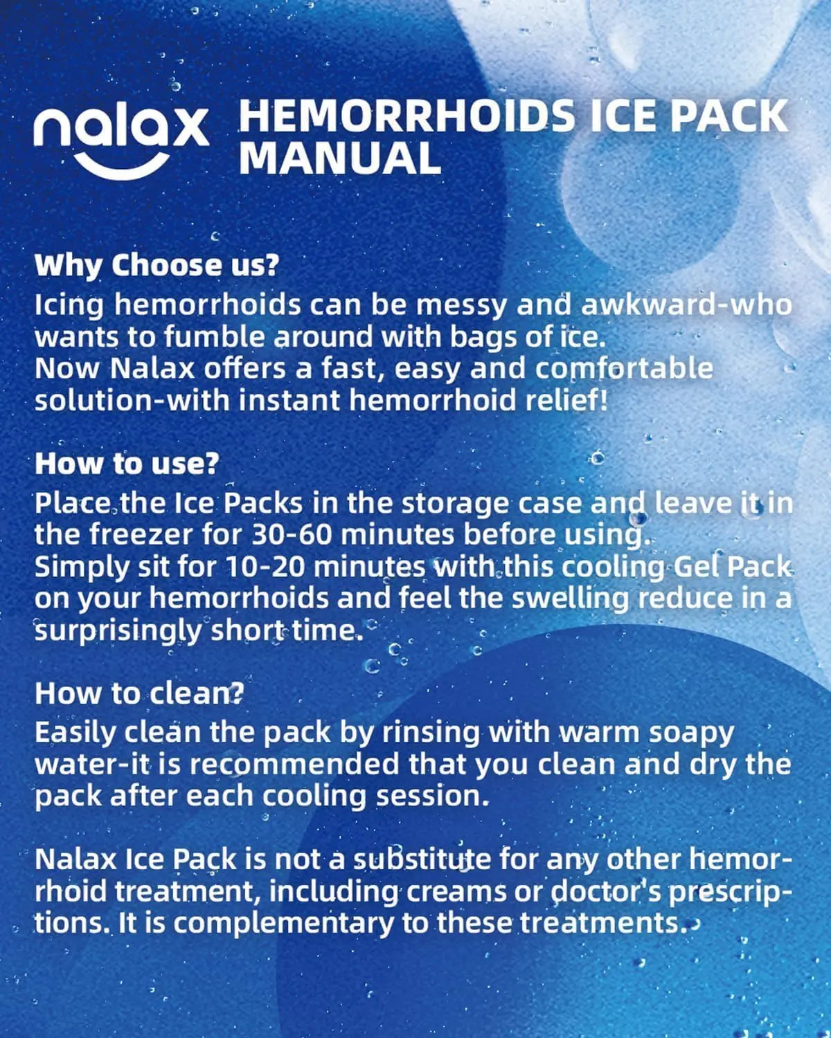 nalax Hemorrhoid Ice Pack 2 Pack – Ultra-Soft Reusable Cooling Gel Pads for Fast Relief, FSA-HSA Eligible Cold Therapy for Hemorrhoid Sufferers & Postpartum Moms, Includes 2 Storage Cases nalax buy supplements canada