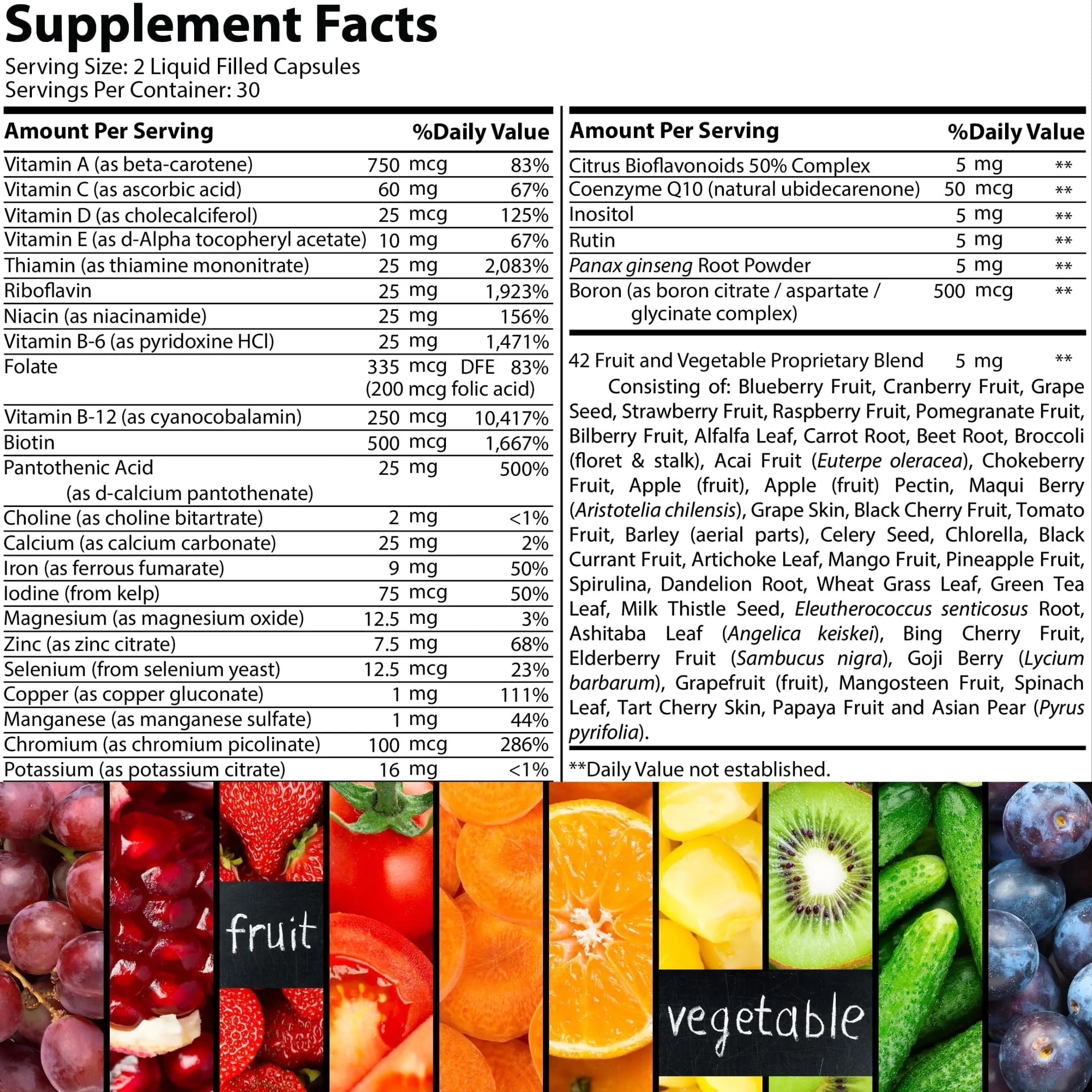 Iman Vitamins Halal Complete Multivitamin Capsules for Adults Men & Women | 42 Fruit & Vegetable Blend Iman Vitamins buy supplements canada