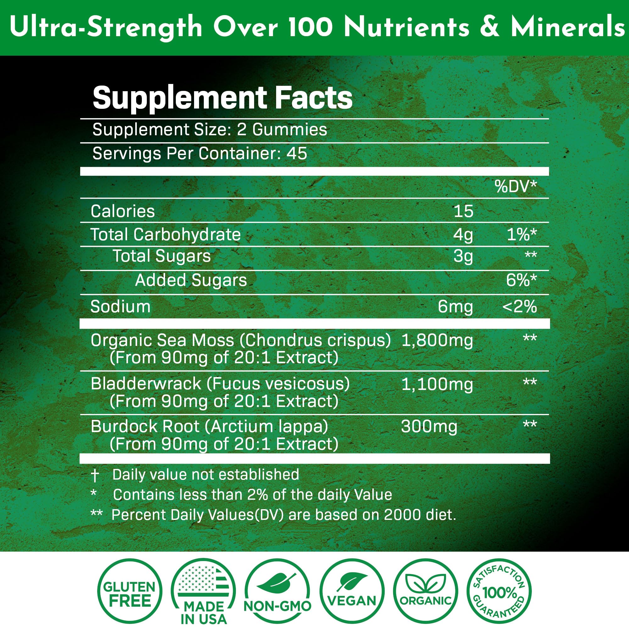 WELLNESS LABSRX Sea Moss Gummies, 3200mg Organic Seamoss, Irish Sea Moss WELLNESS LABSRX buy supplements canada