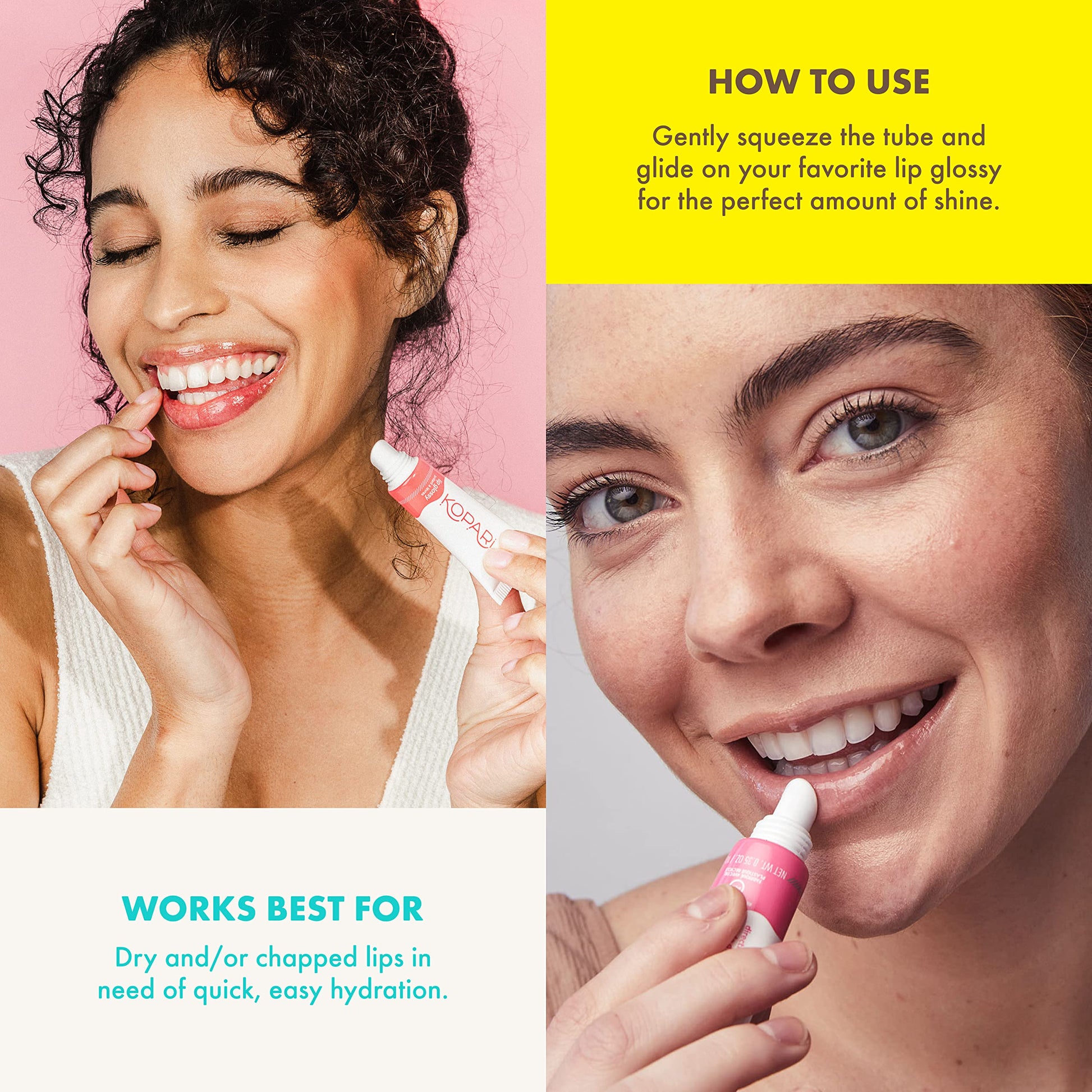 Kopari Coconut Lip Glossy | Nude Tint Birthday Suit | Vegan Hydrating Moisturizing Lip Oil Vitamin E Shea Butter Long Wear High Shine Non Sticky | Clean Plant Based Non Toxic Balm Paraben Free Kopari buy supplements canada