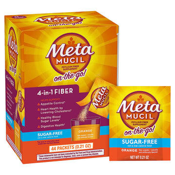 Metamucil On-the-Go Packets, Sugar-Free, 44 Packets, 4-in-1 Psyllium Husk Fiber Supplement, Orange Flavored, Individual Servings Great for Travel Metamucil buy supplements canada