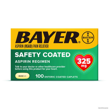 Bayer Aspirin Safety Coated 325 mg Caplets 100 Caplets, Pack of 2 Bayer buy supplements canada