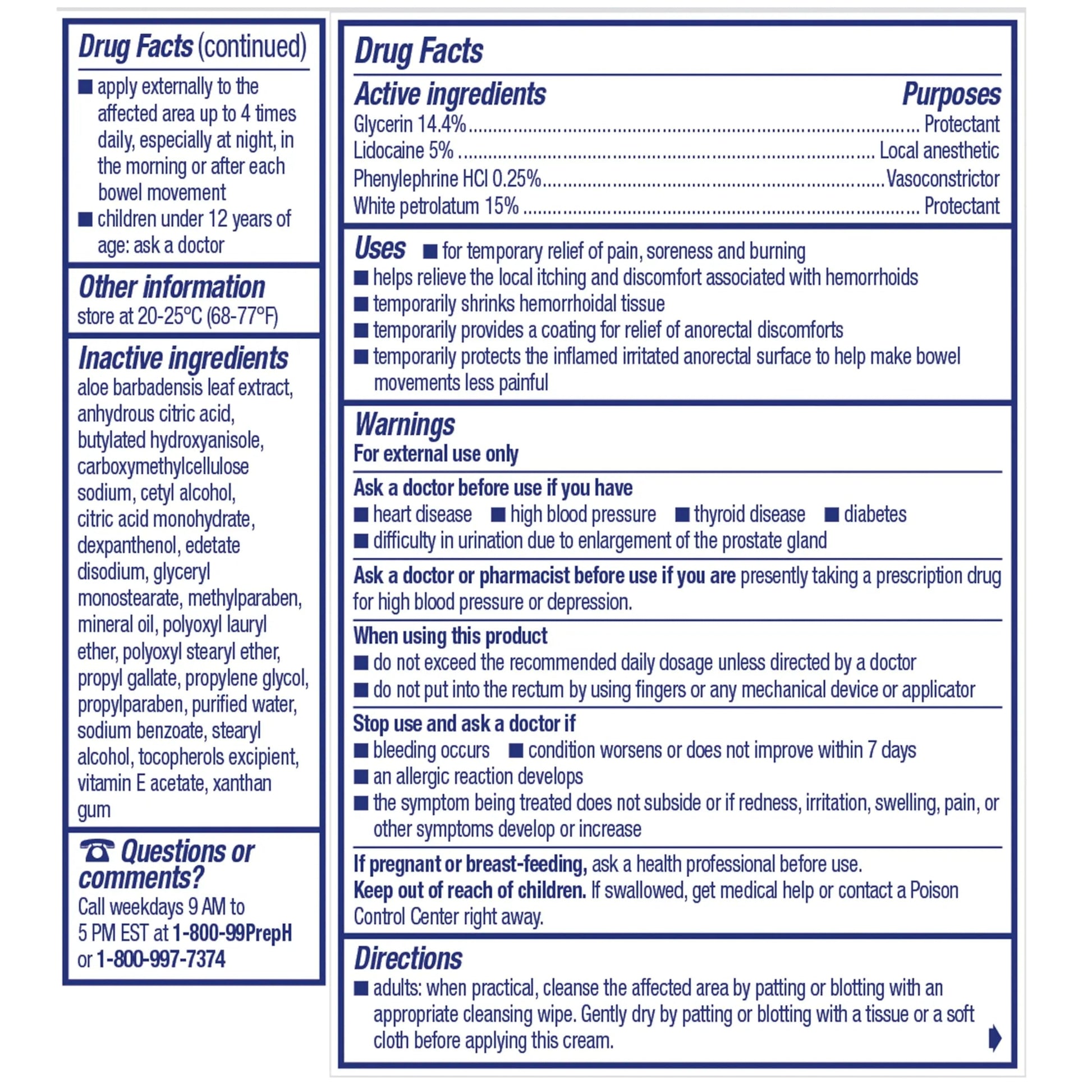 Preparation H Rapid Relief Hemorrhoid Cream with Lidocaine, Numbing Relief for Swelling, Pain, Burning and Itching - 0.75 Oz Tube Preparation H buy supplements canada