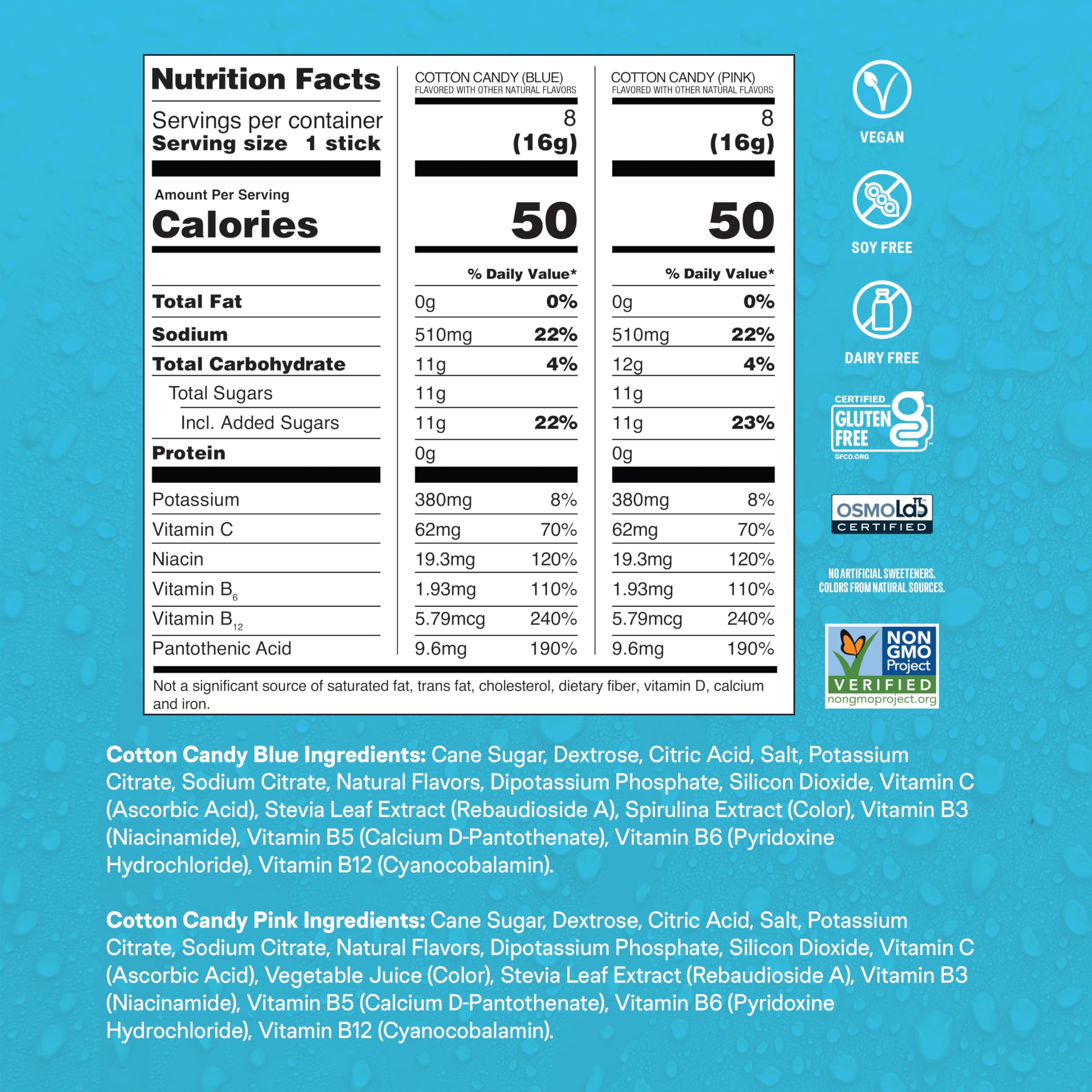 Liquid I.V.® Hydration Multiplier - Cotton Candy | Electrolyte Powder Drink Mix | 1 Pack (16 Servings) Liquid I.V. buy supplements canada