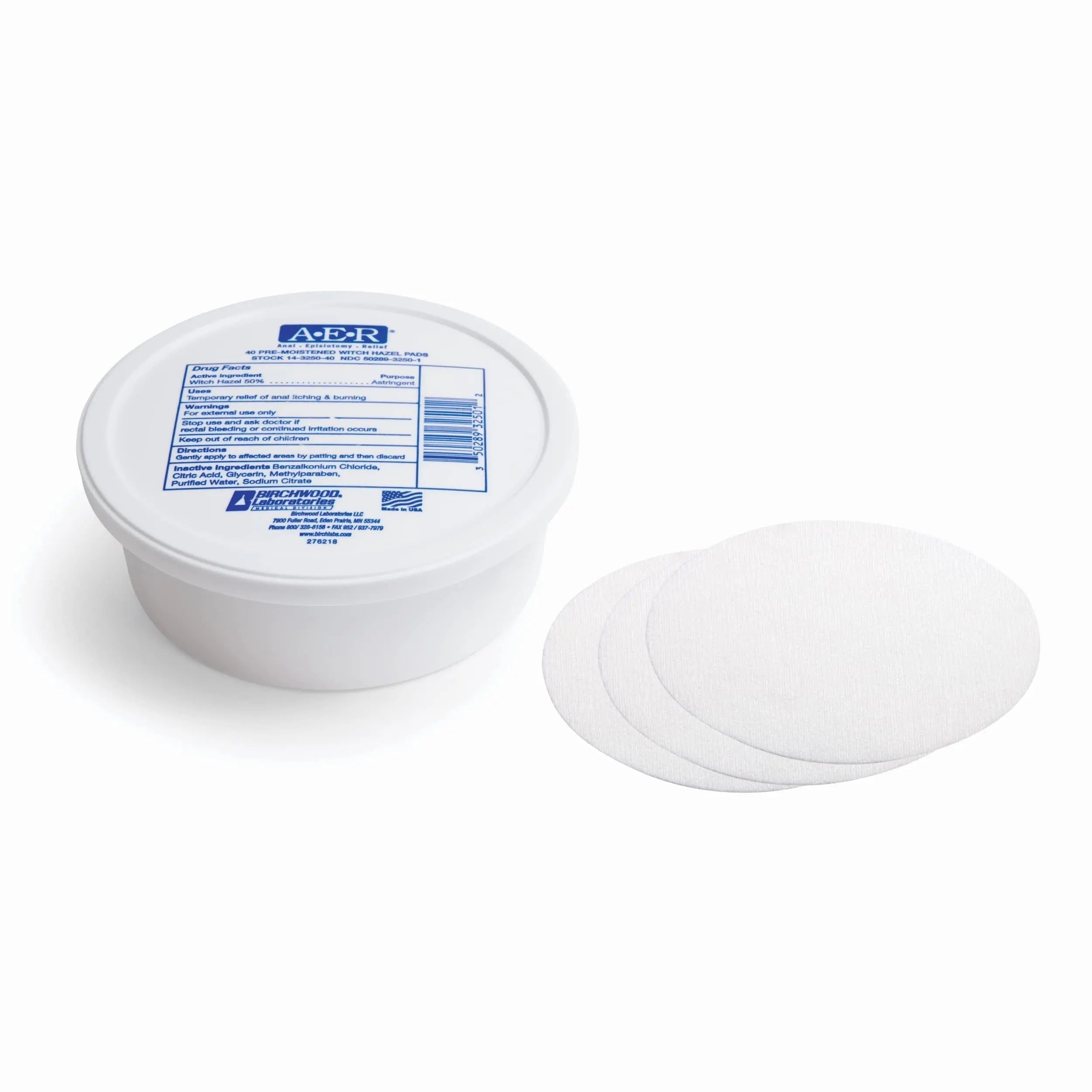 Birchwood Laboratories A-E-R Pre-Moistened Medicated Cooling Witch Hazel Pads For Hemorrhoid & Postpartum Relief, 40 Count Birchwood Laboratories buy supplements canada