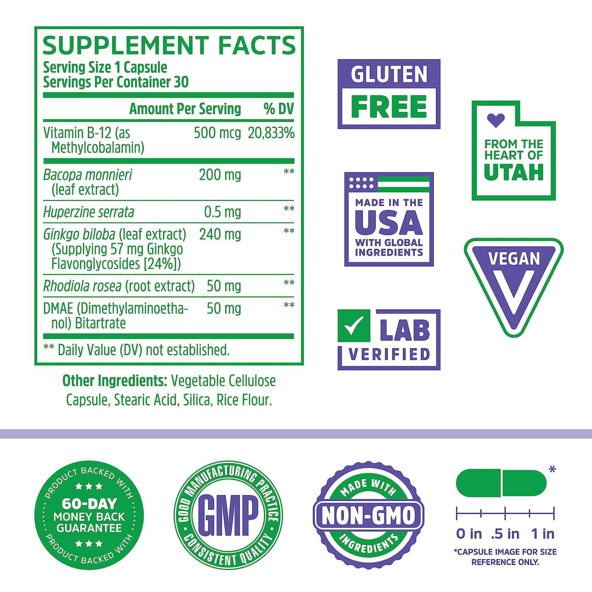 Zhou Neuro Peak Brain Support Supplement | Memory, Focus & Clarity Formula | DMAE ZhouNutrition buy supplements canada