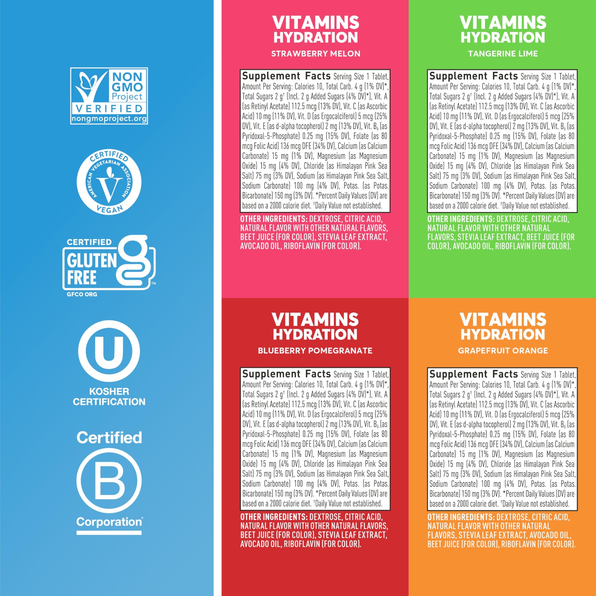 Nuun Vitamins Electrolyte Tablets with Vitamin D, C, E, A, & B6, Folic Acid, Magnesium & 4 Other Essential Electrolytes, Gluten Free & Vegan Nuun buy supplements canada