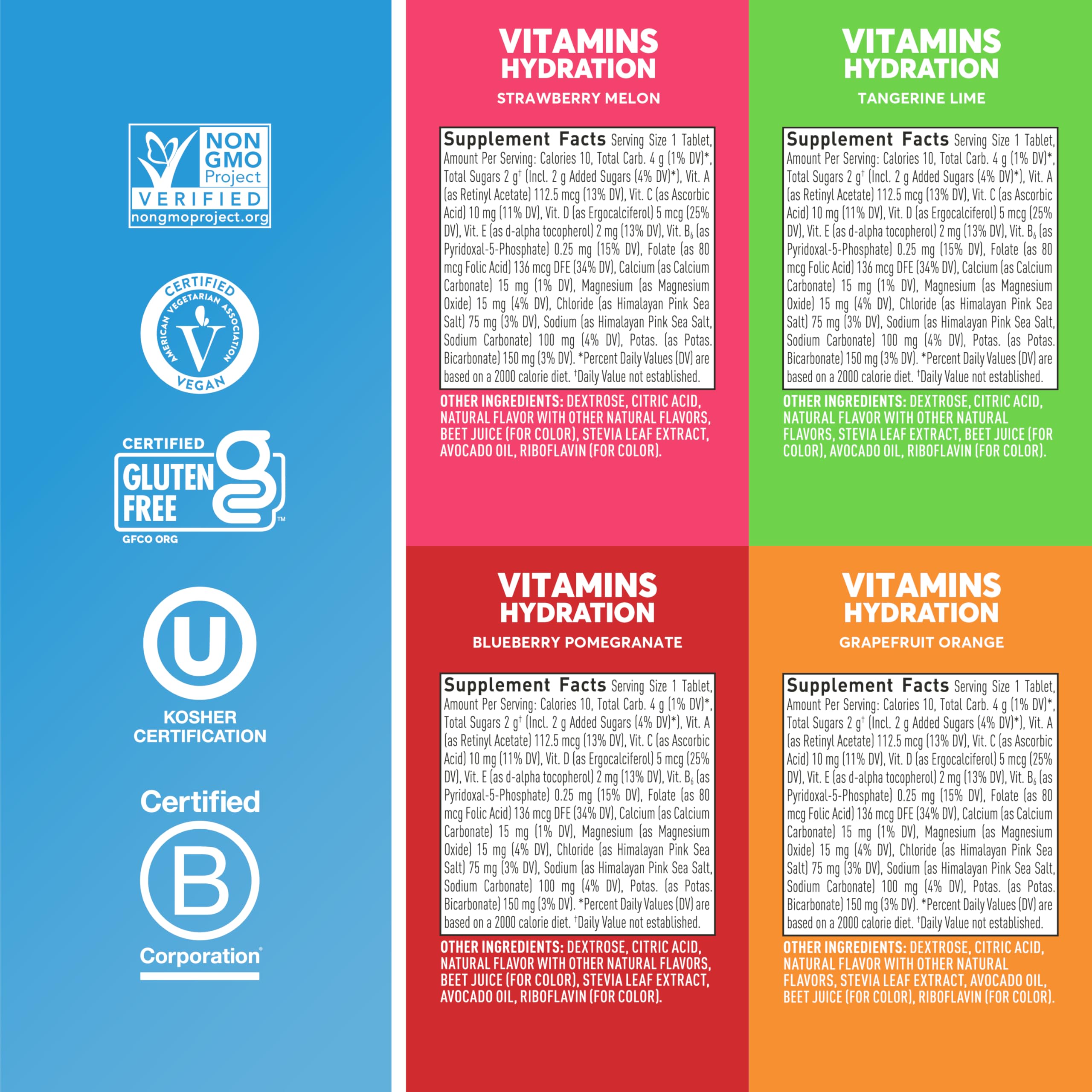 Nuun Vitamins Electrolyte Tablets with Vitamin D, C, E, A, & B6, Folic Acid, Magnesium & 4 Other Essential Electrolytes, Gluten Free & Vegan Nuun buy supplements canada