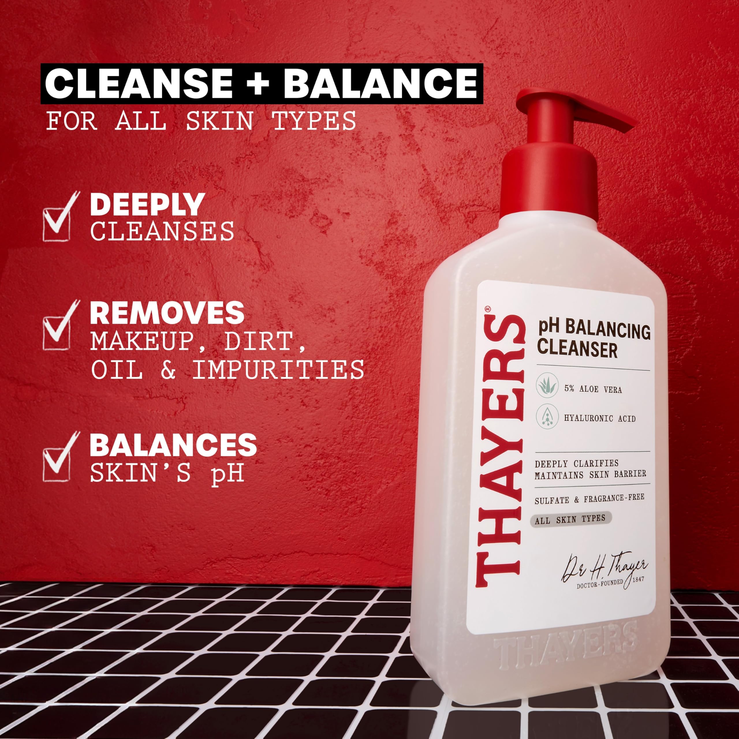 THAYERS pH Balancing Daily Cleanser, Face Wash with Aloe Vera, Gentle and Hydrating Skin Care for Dry, Oily, or Acne Prone Skin, 8 FL Oz. THAYERS buy supplements canada
