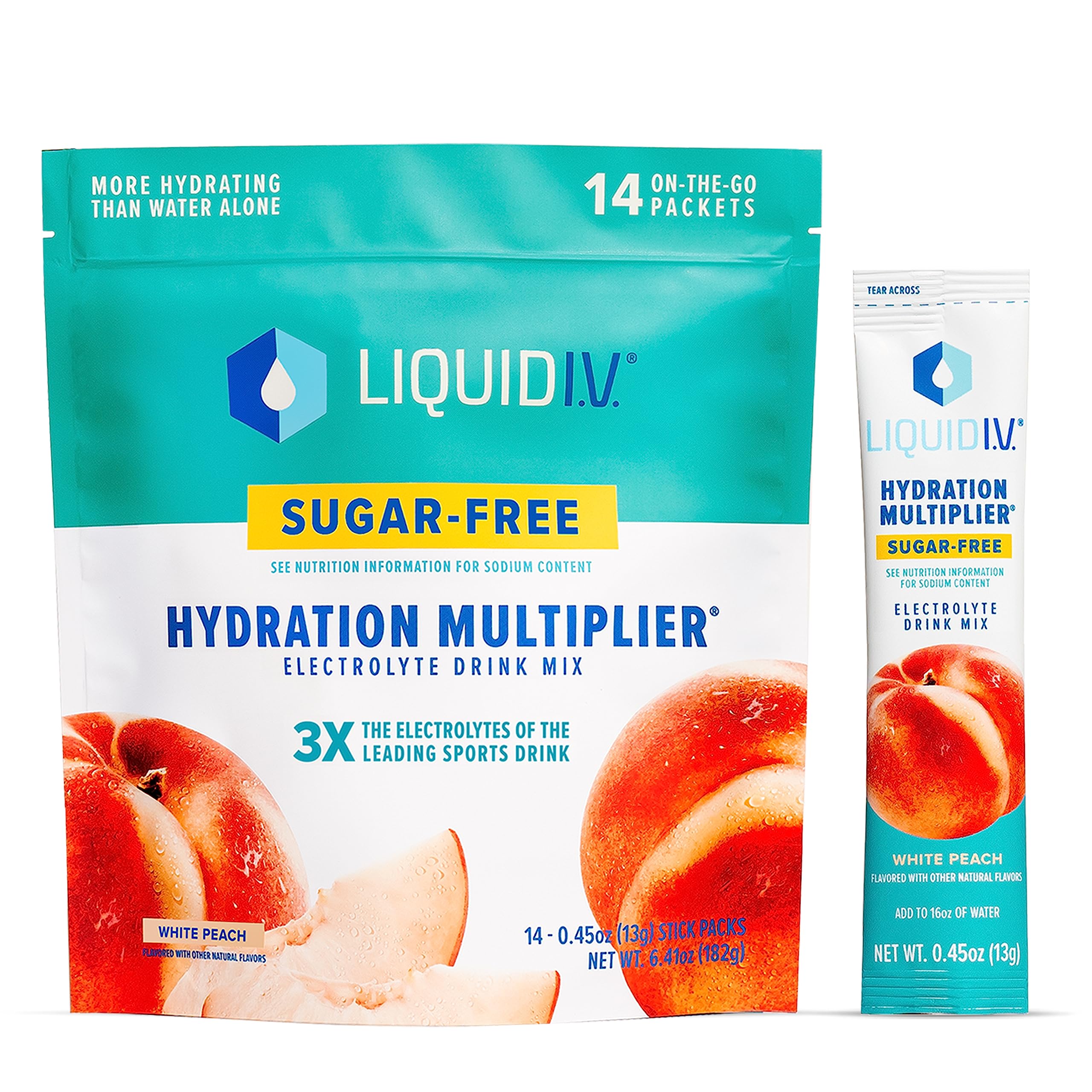 Liquid I.V. Sugar-Free Hydration Multiplier - White Peach – Hydration Powder Packets Liquid I.V. buy supplements canada